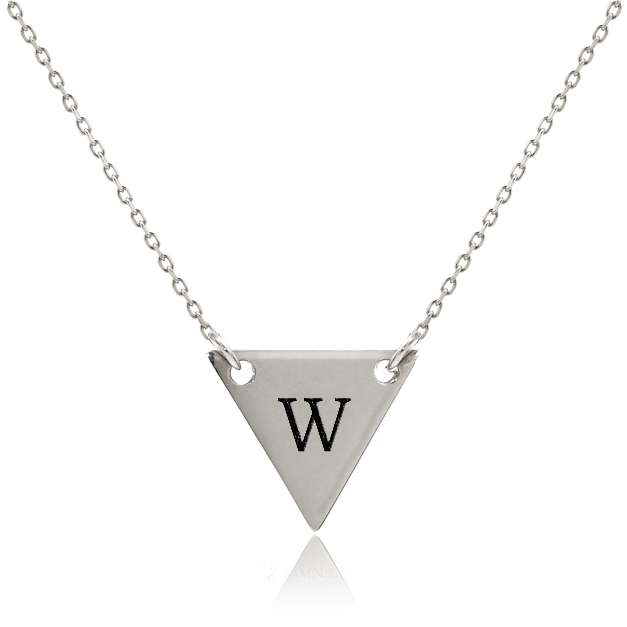 Triangle Initial Necklace