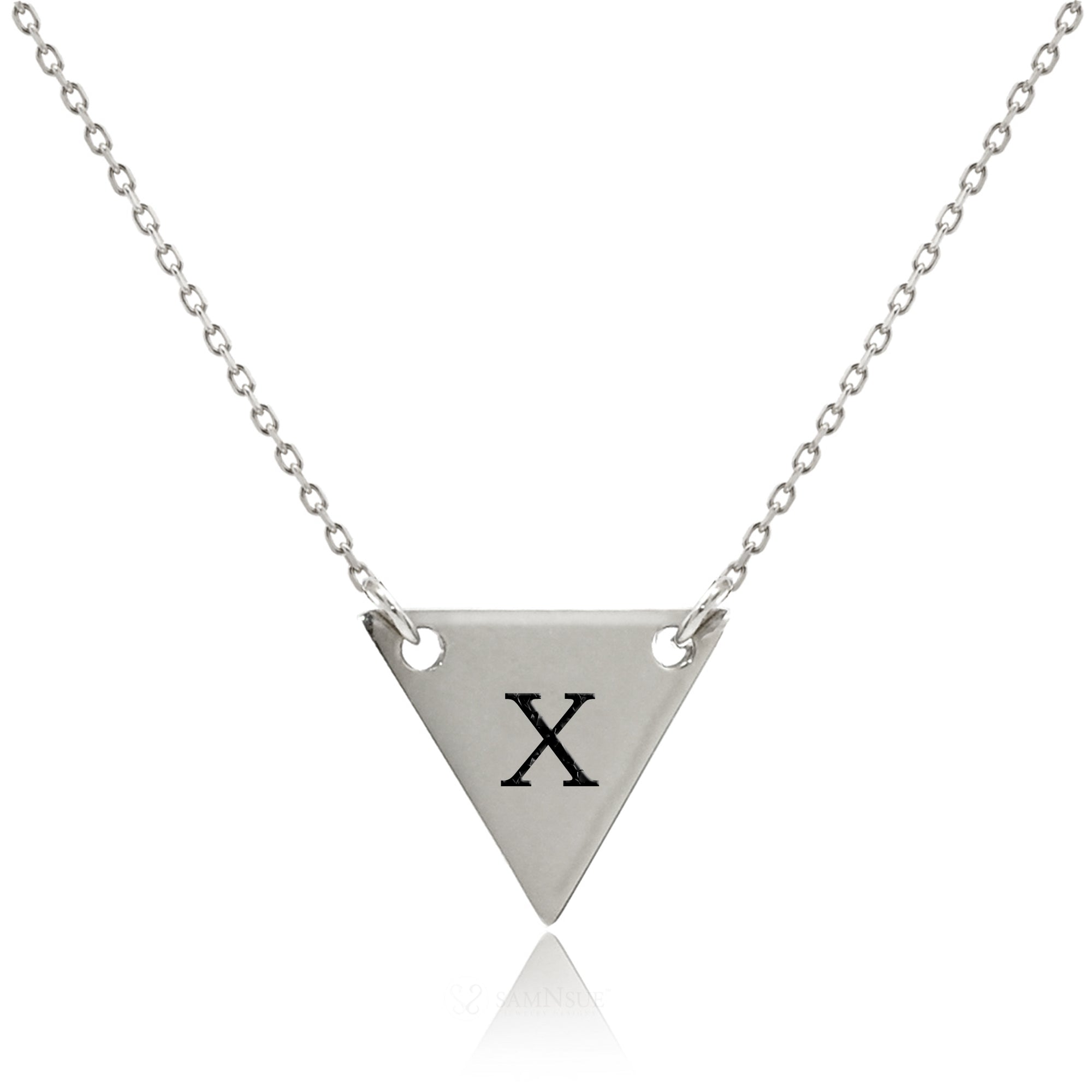 Triangle Initial Necklace