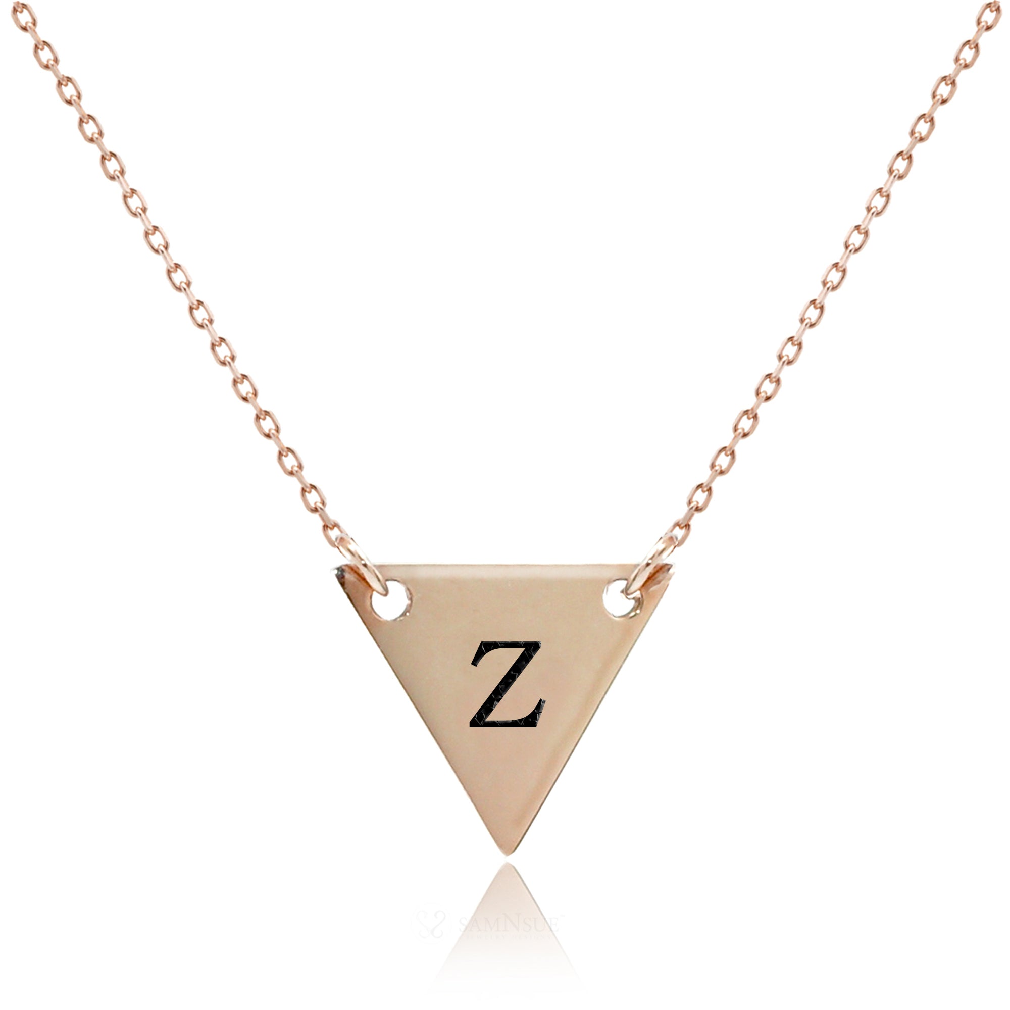 Triangle Initial Necklace