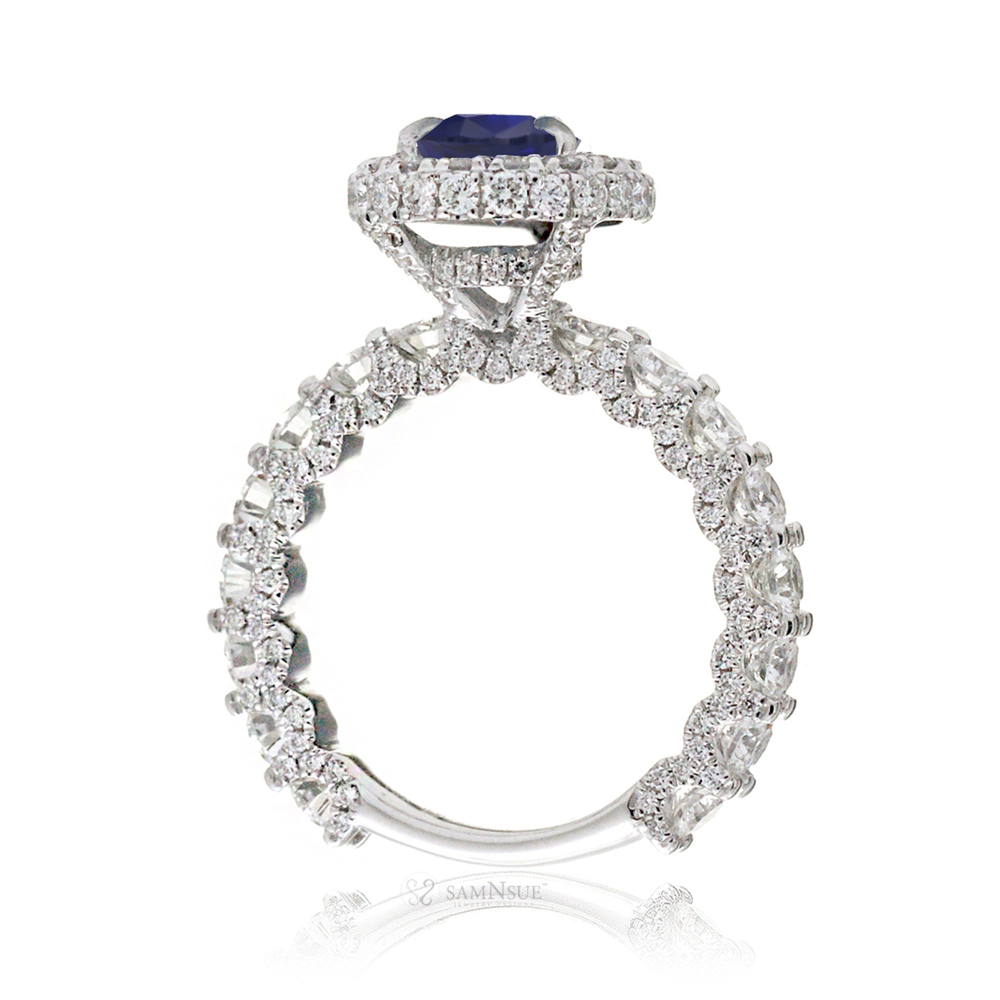 The Florence Pear Blue Sapphire Ring
