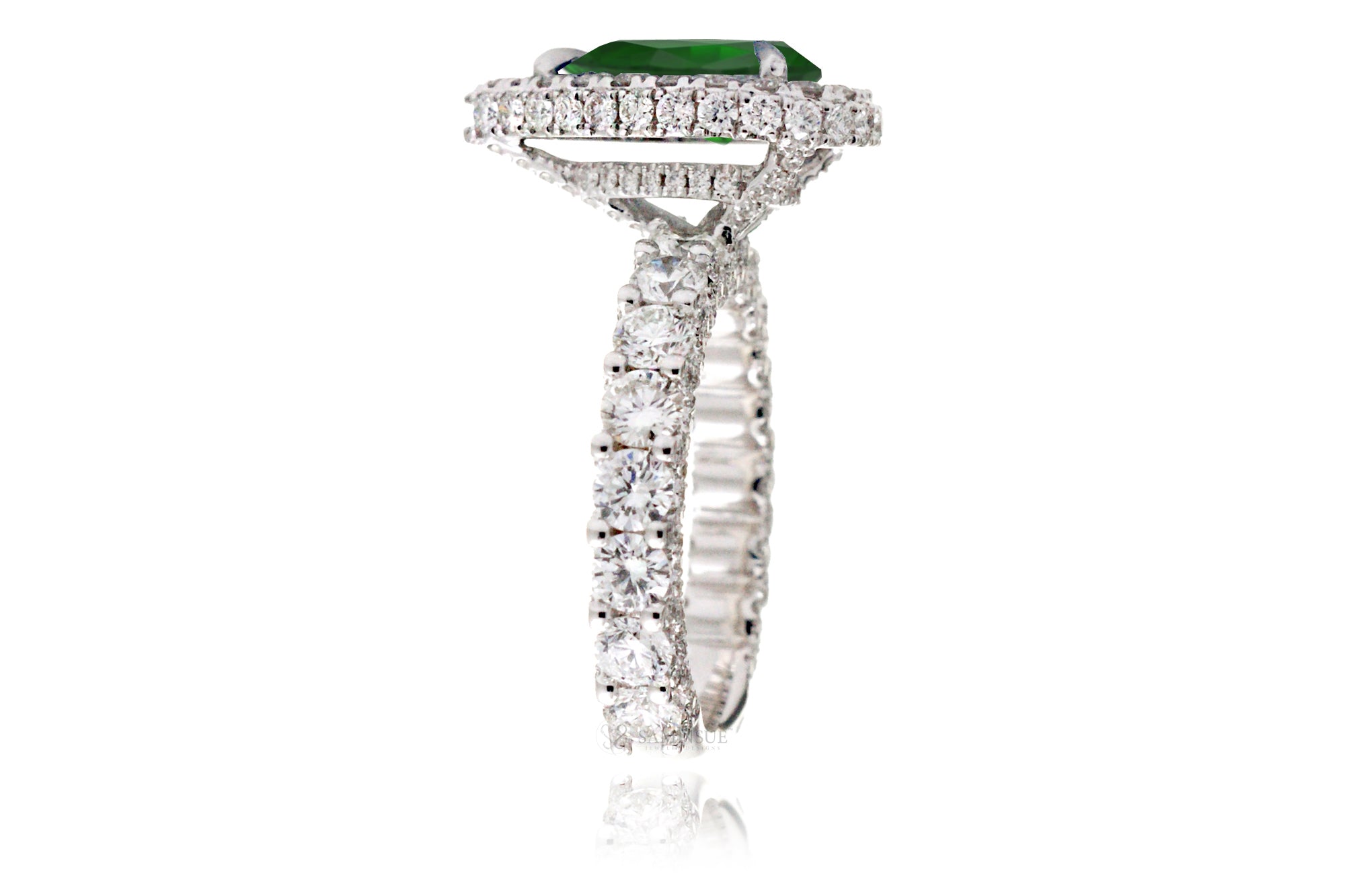 The Florence Pear Emerald Ring (Lab-Grown)