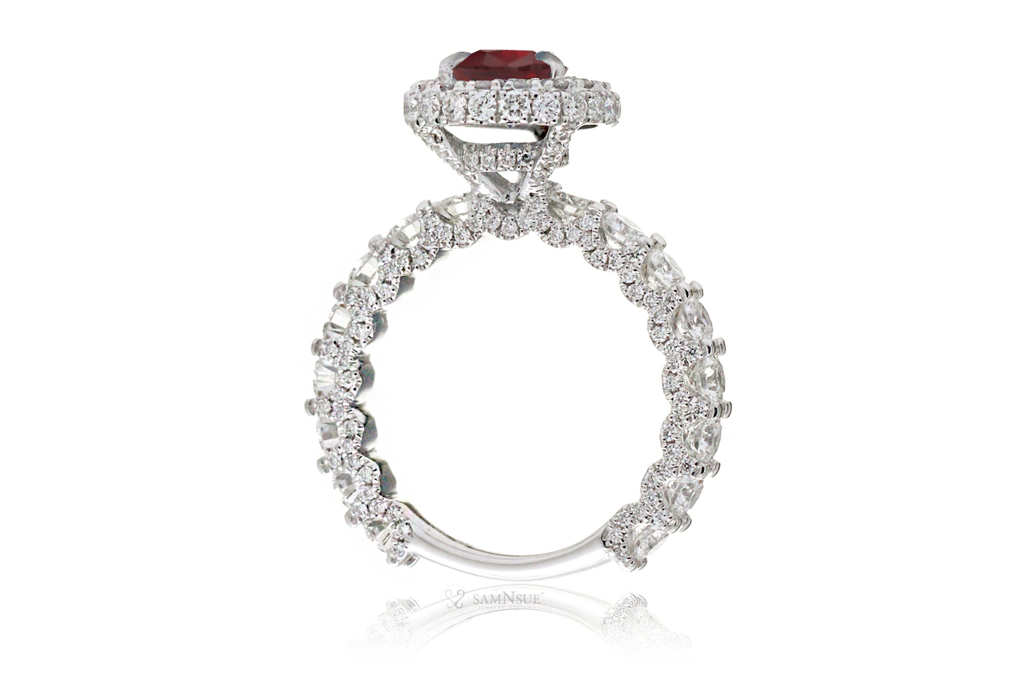 The Florence Pear Ruby Ring (Lab-Grown)