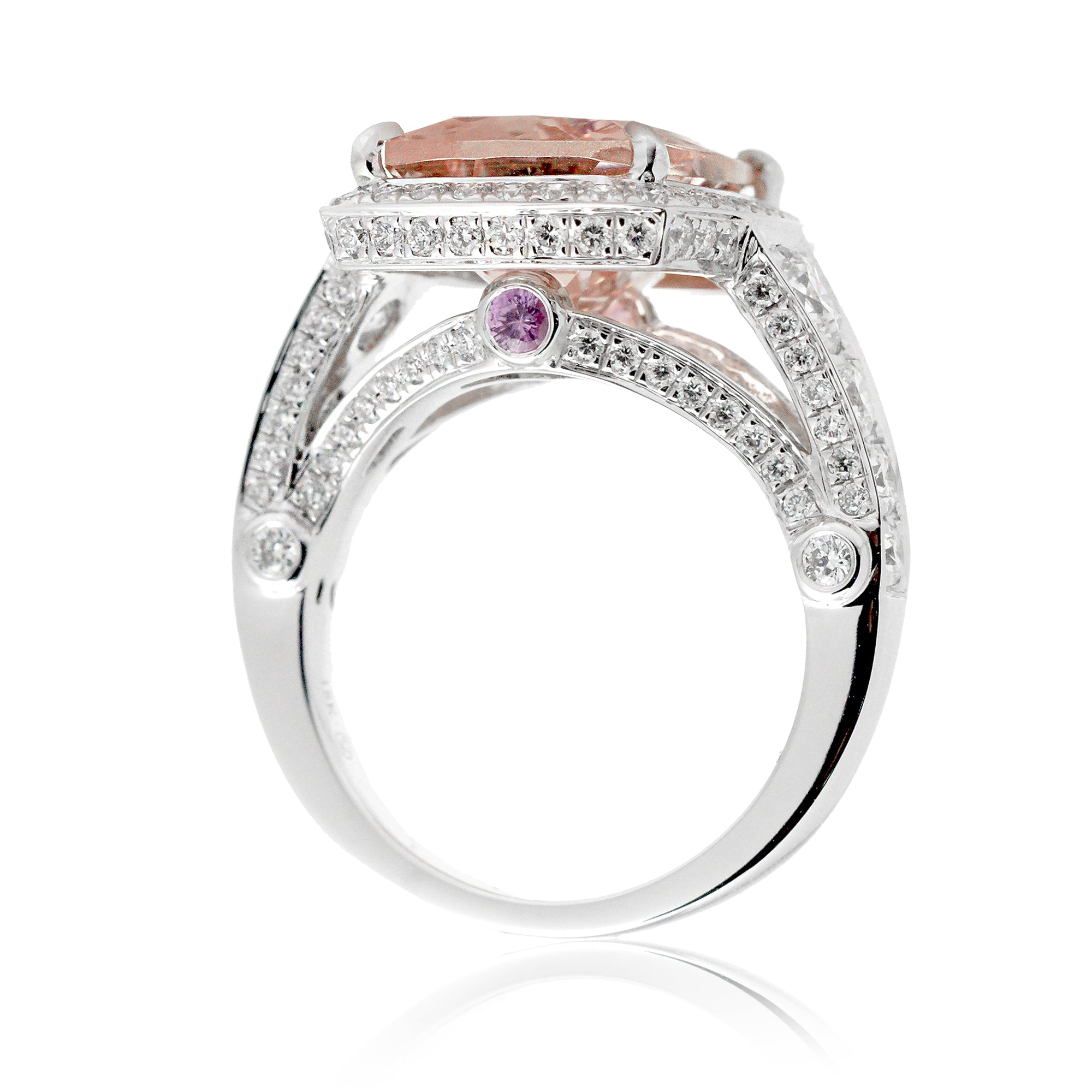 Gwendoline morganite ring for Lex and Rhonda