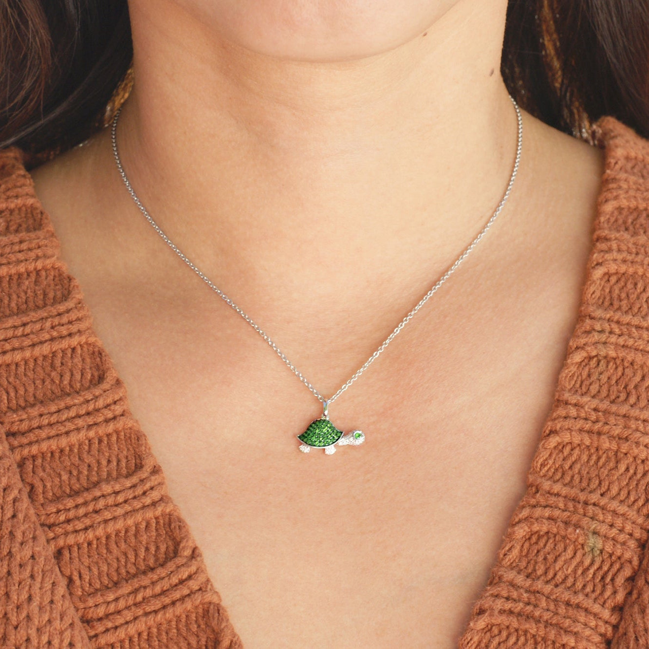 The Side Turtle | Tortoise Pendant