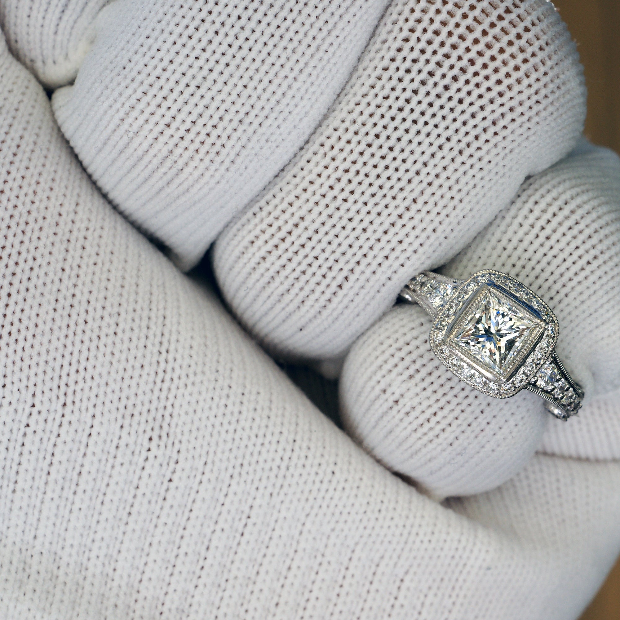 The Gwendoline Princess Cut Diamond (E.G.L. F/VS1)