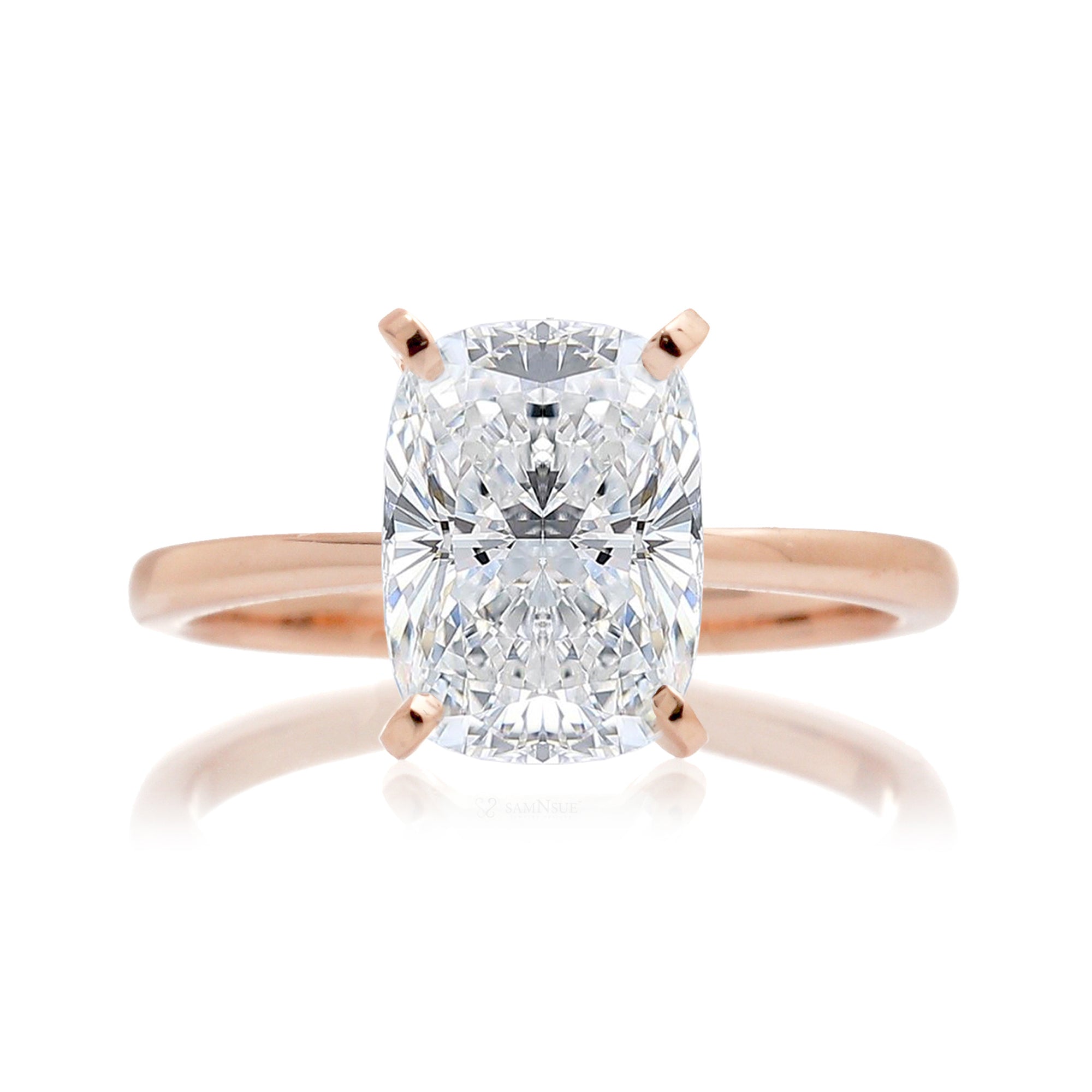 The Adeline Cushion Diamond Ring (Lab-Grown)