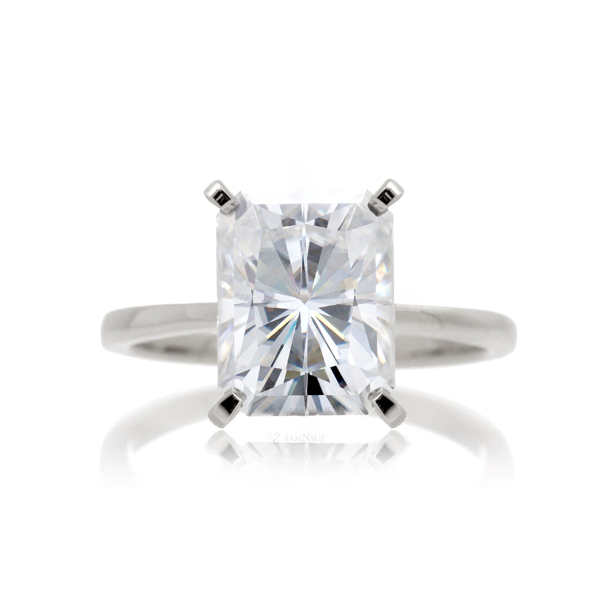 The Adeline Radiant Cut Moissanite Ring
