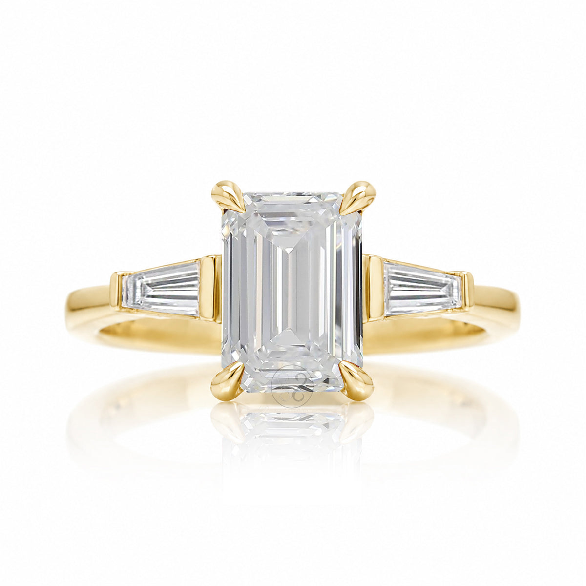 The Alice Emerald Cut Diamond Ring (Lab Grown)