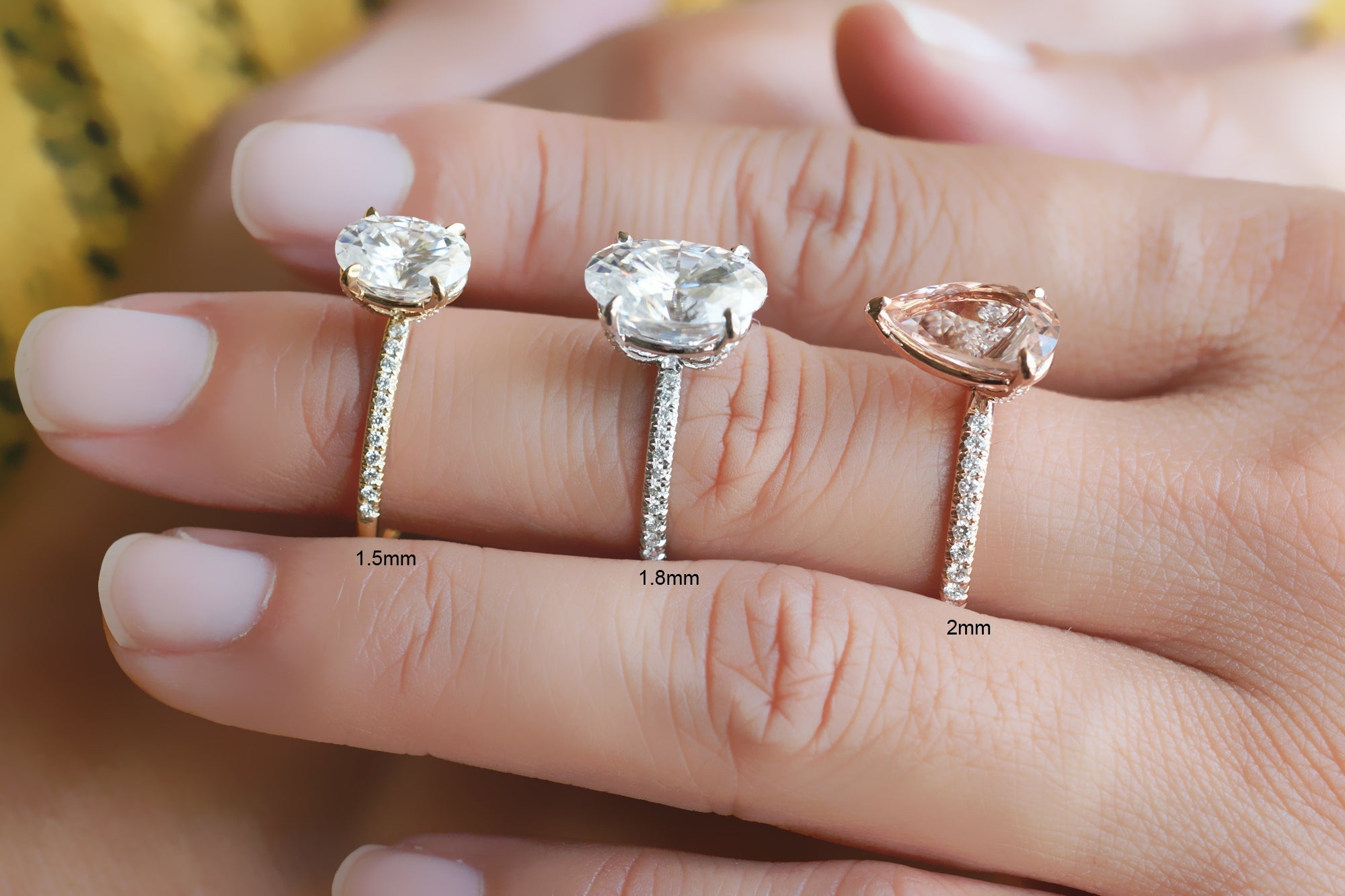 The Ava Princess Cut Sapphire Ring (Lab Grown)