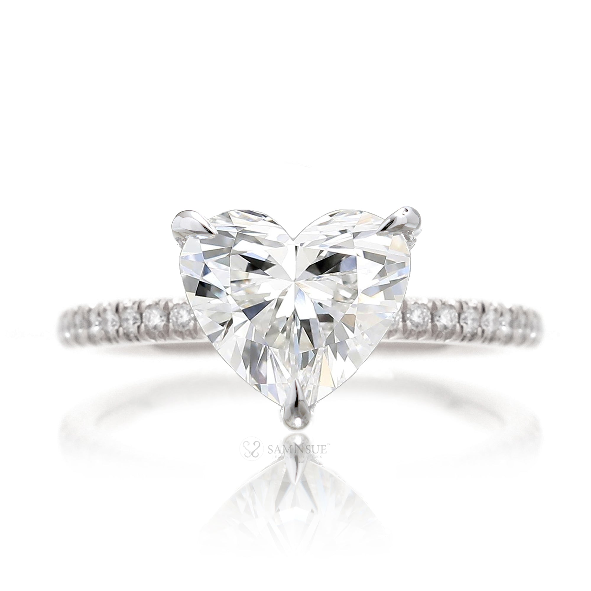 The Ava Heart Shape Diamond Ring ( Lab-Grown)