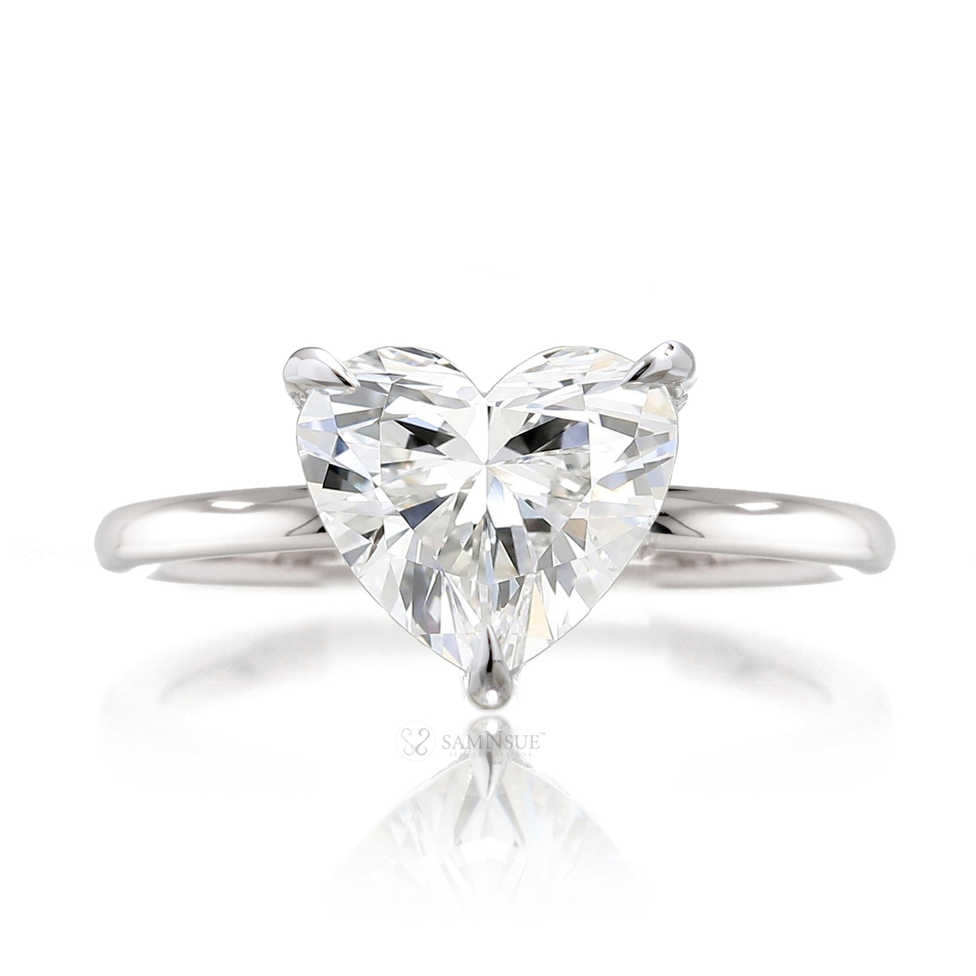 The Ava Heart Shape Diamond Ring ( Lab-Grown)