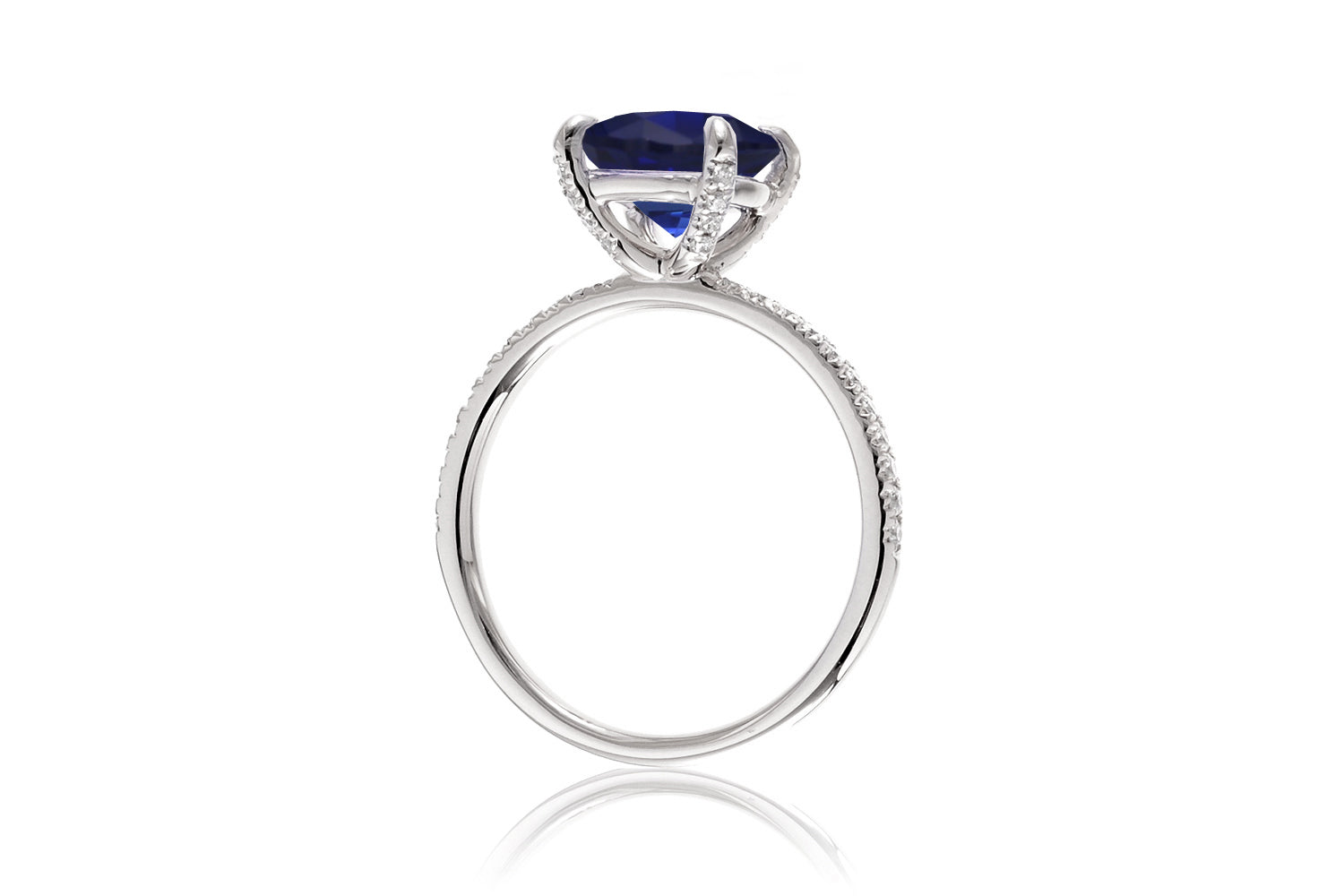 The Ava Princess Cut Sapphire Ring (Lab Grown)