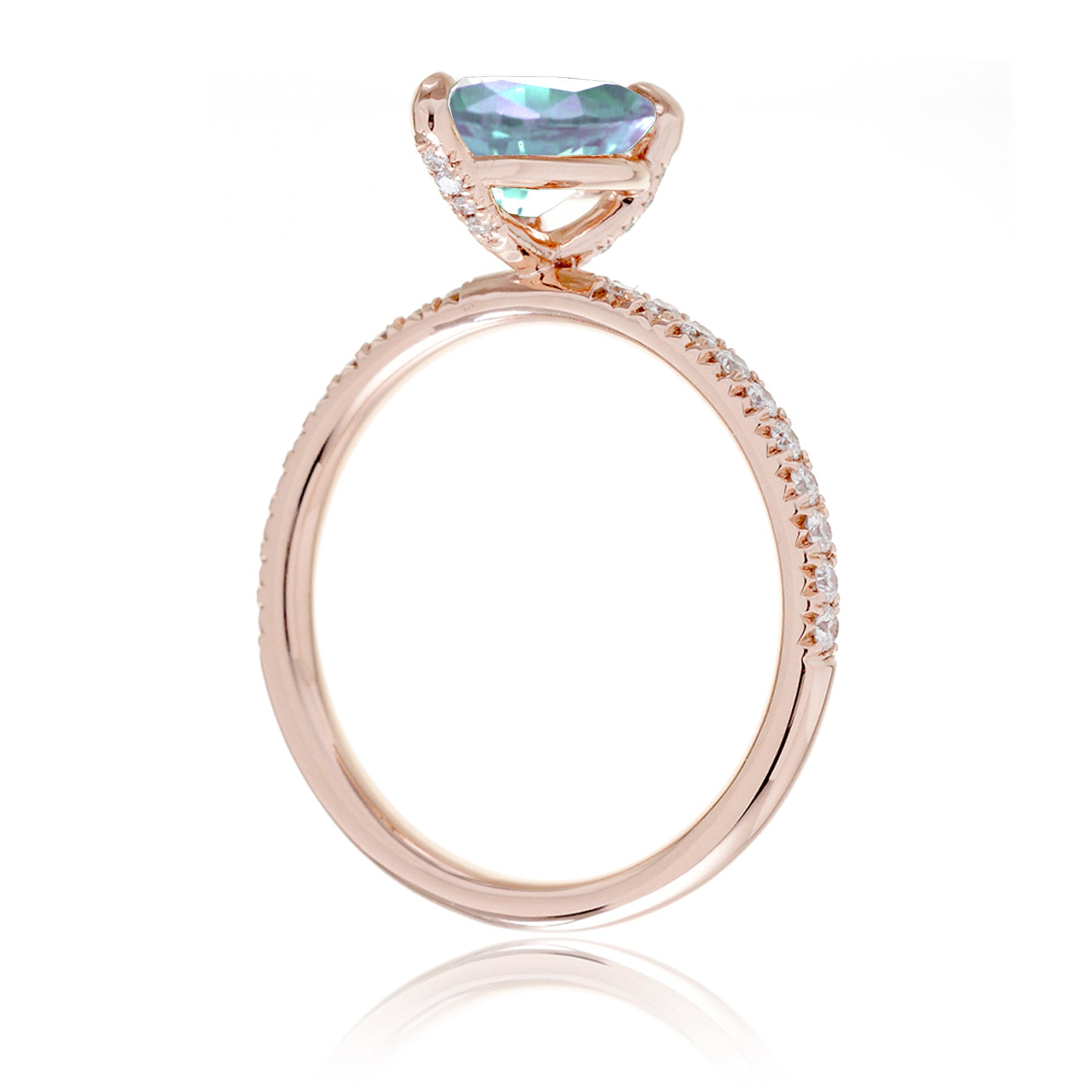 Rose Gold Pear Aquamarine Engagement Ring – The Ava