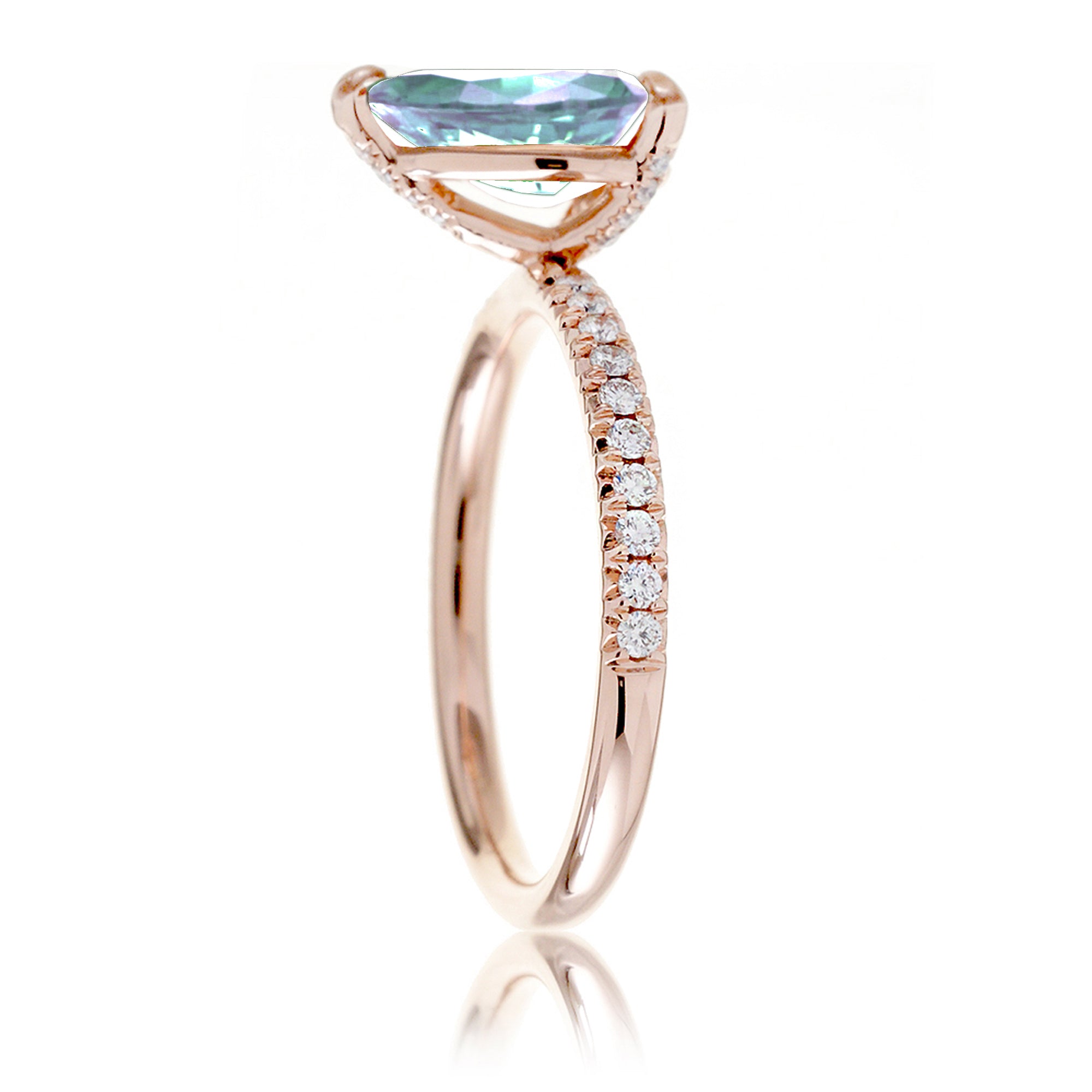 Rose Gold Pear Aquamarine Engagement Ring – The Ava