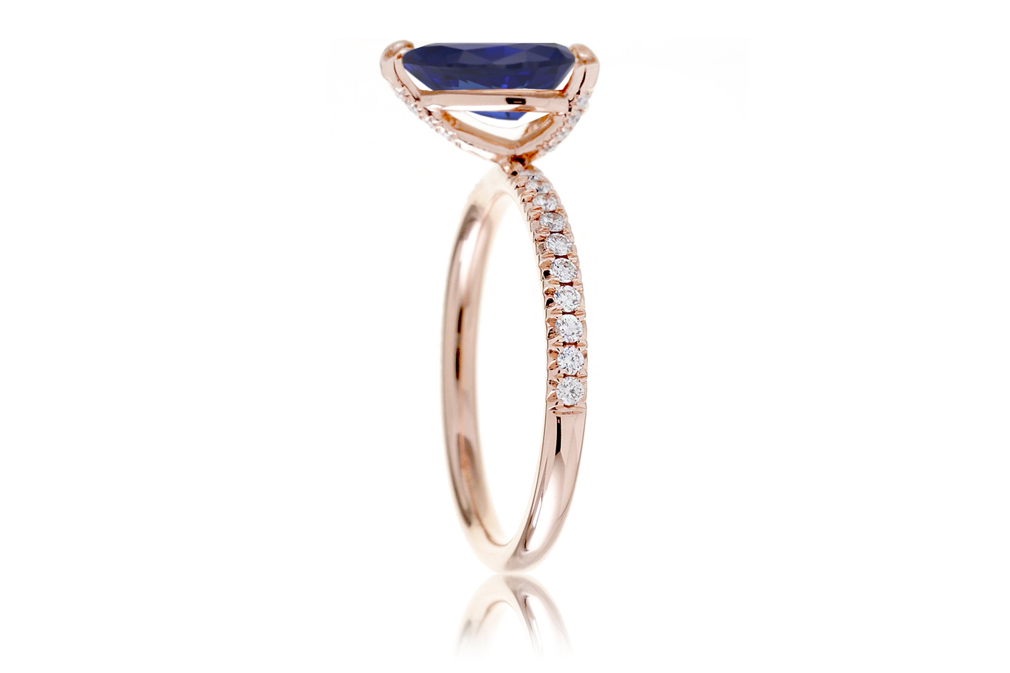 The Ava Pear Sapphire Ring (Lab-Grown)