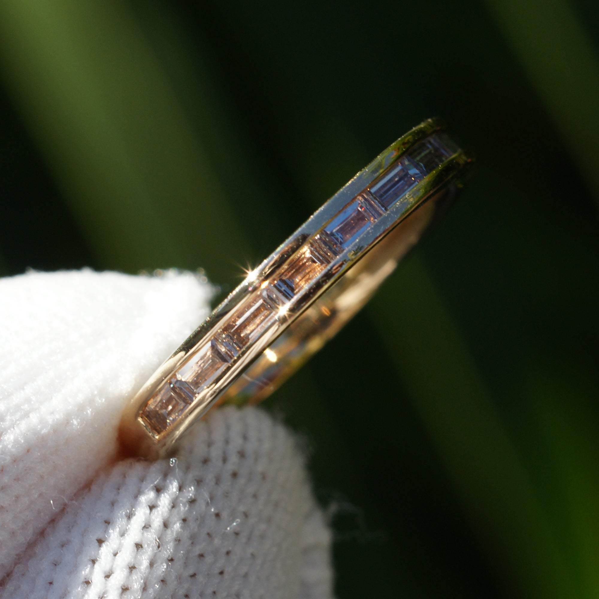 Baguette Diamond Band Channel Set East-West