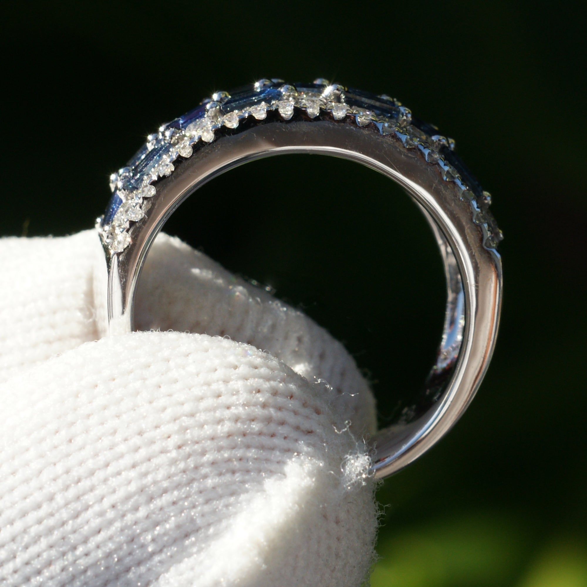 The Bridgette Baguette Sapphire Ring