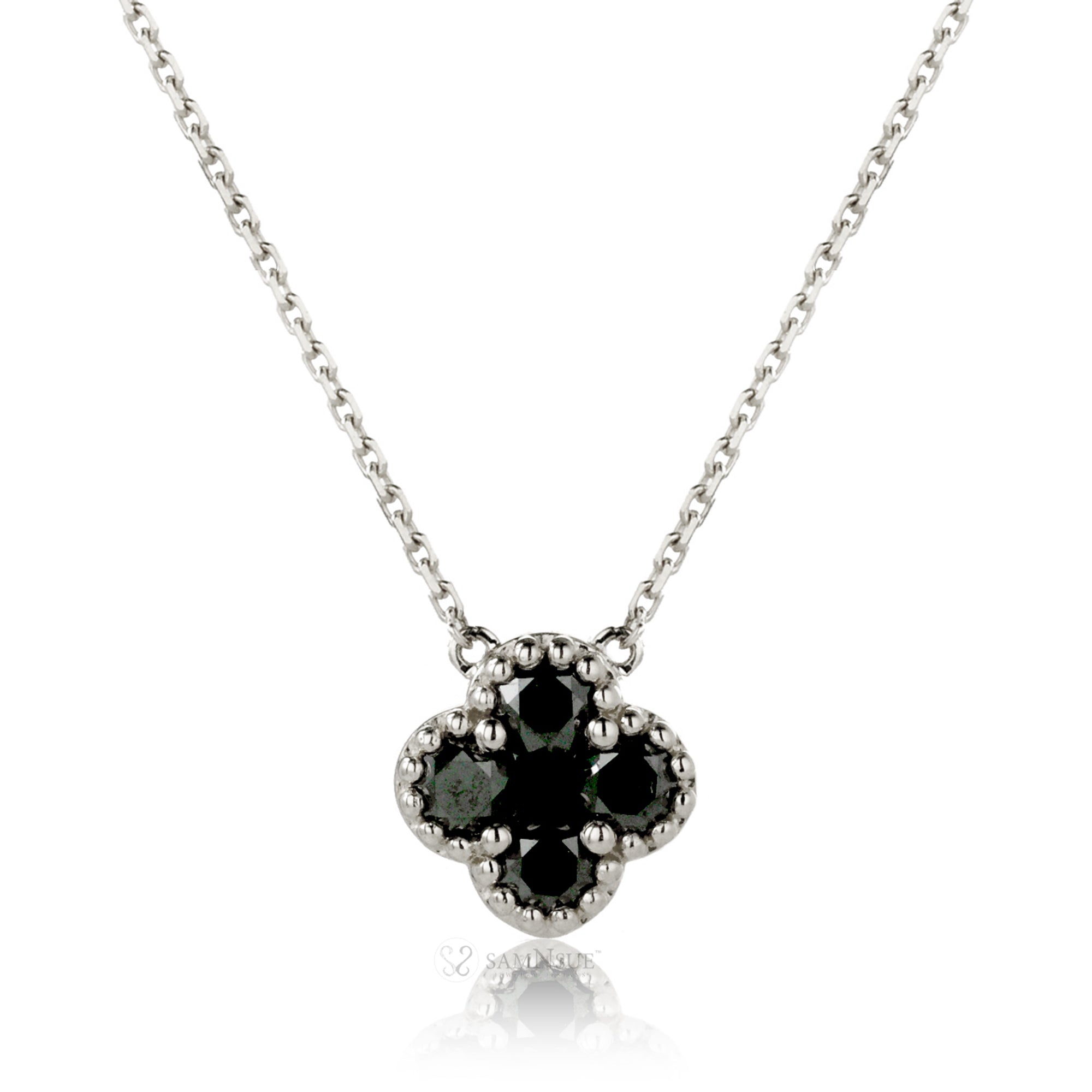 The Clover Bezel-Beaded Necklace