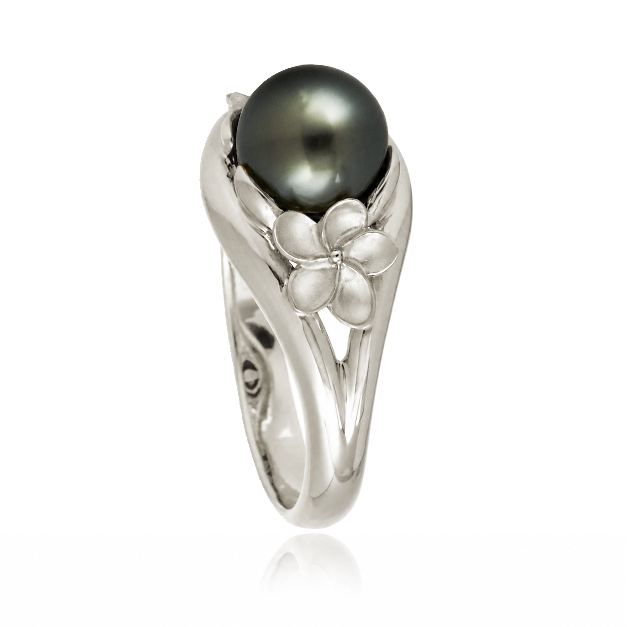 The Plumeria Pearl Embrace Ring