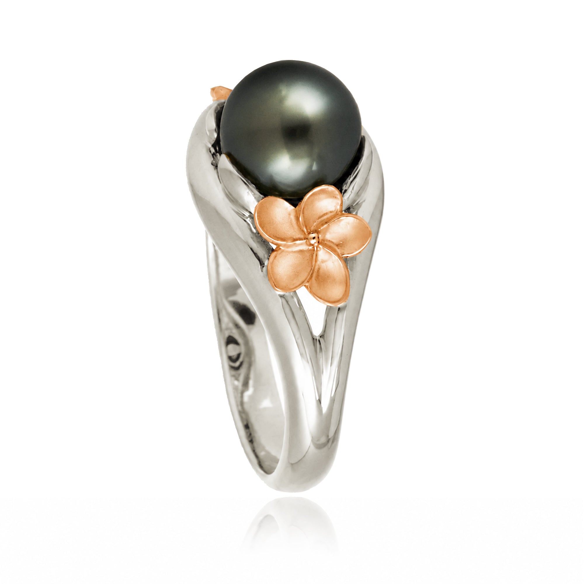 The Plumeria Pearl Embrace Ring