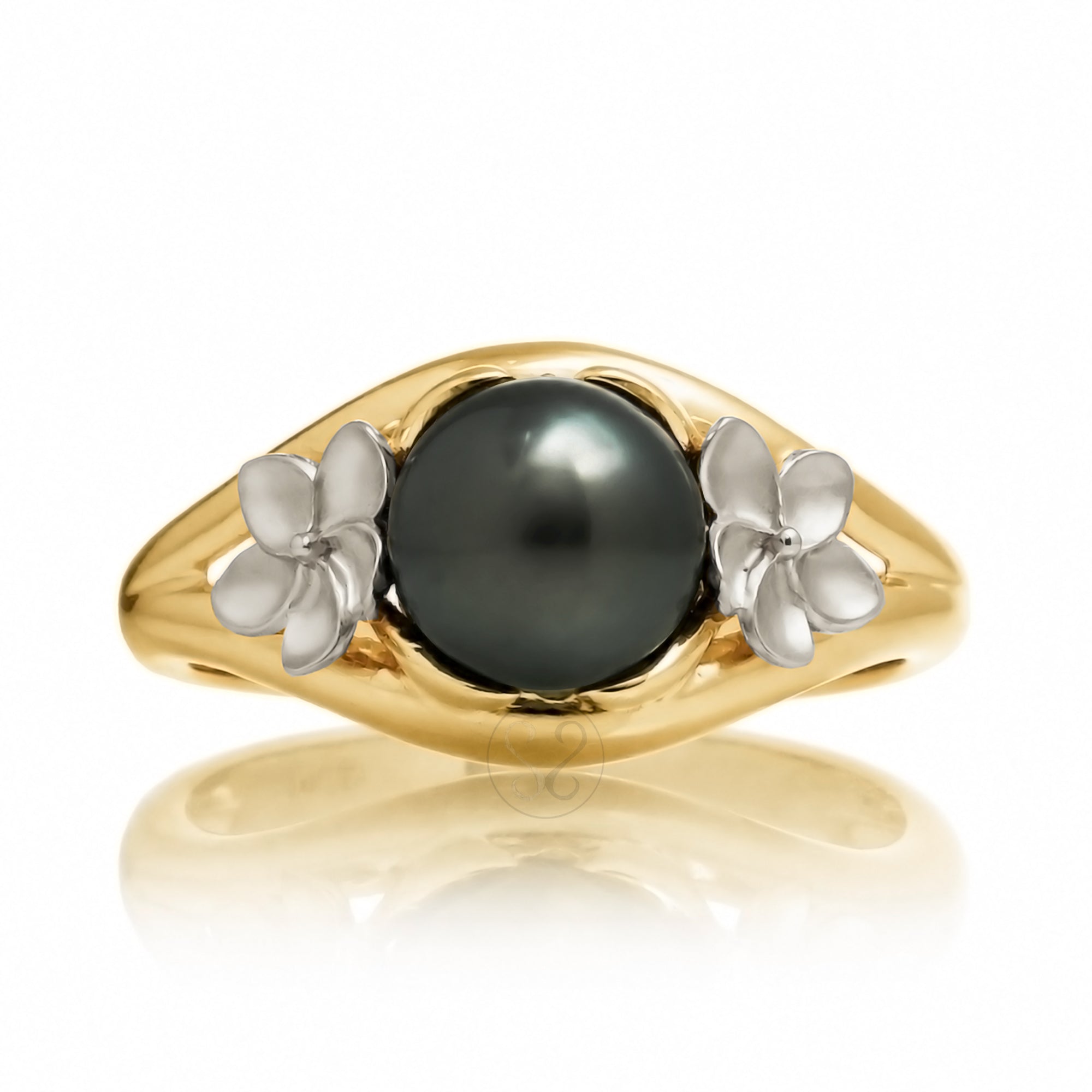 The Plumeria Pearl Embrace Ring