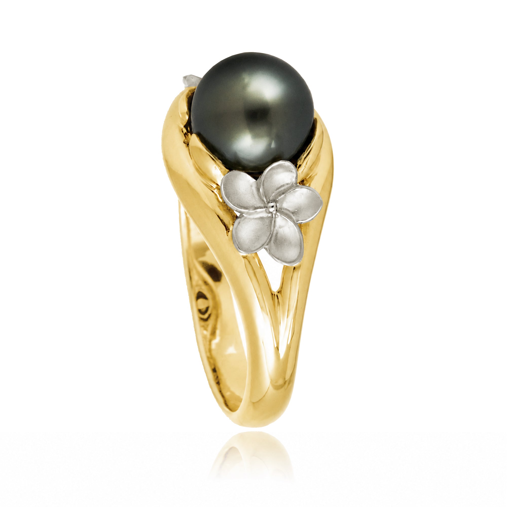 The Plumeria Pearl Embrace Ring