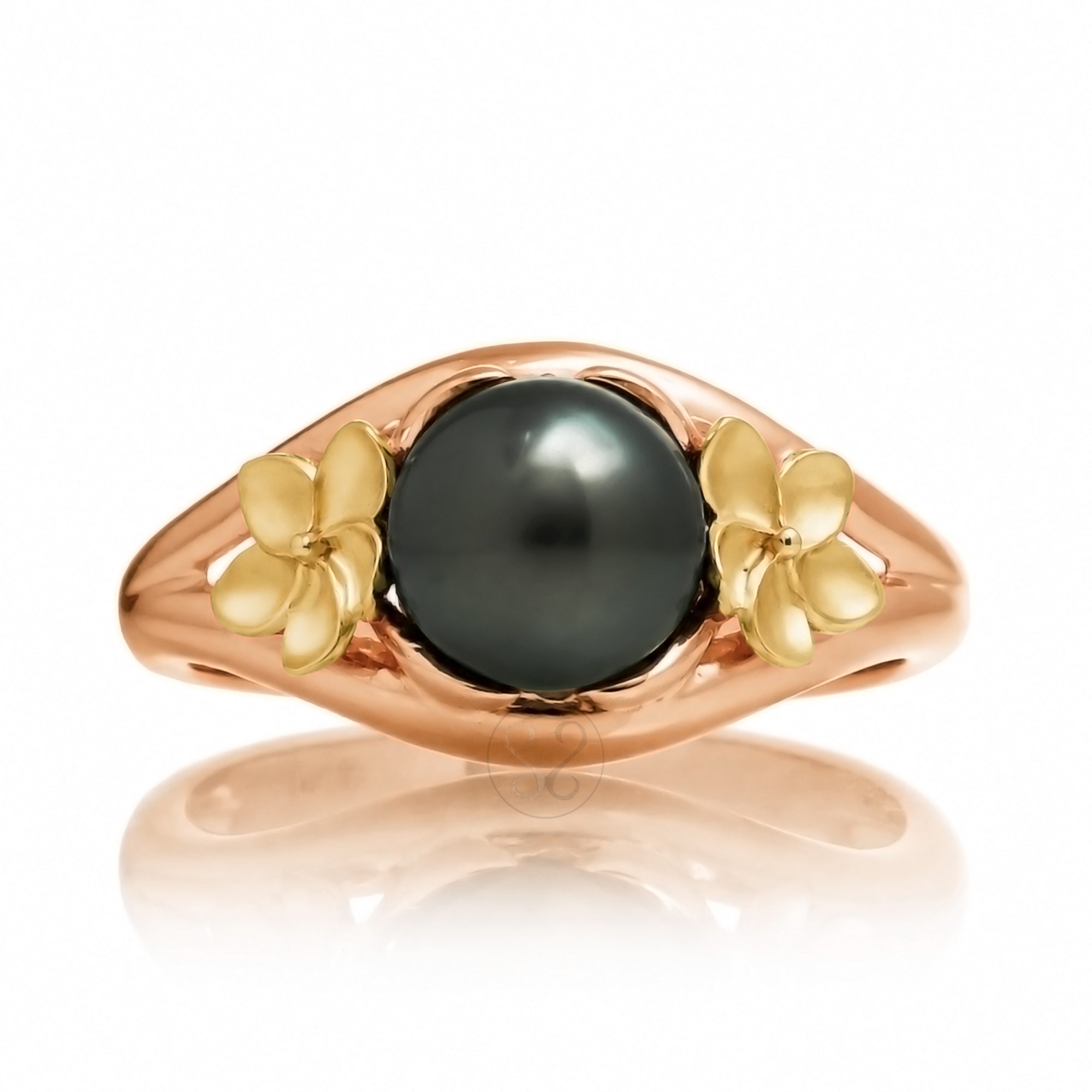 The Plumeria Pearl Embrace Ring
