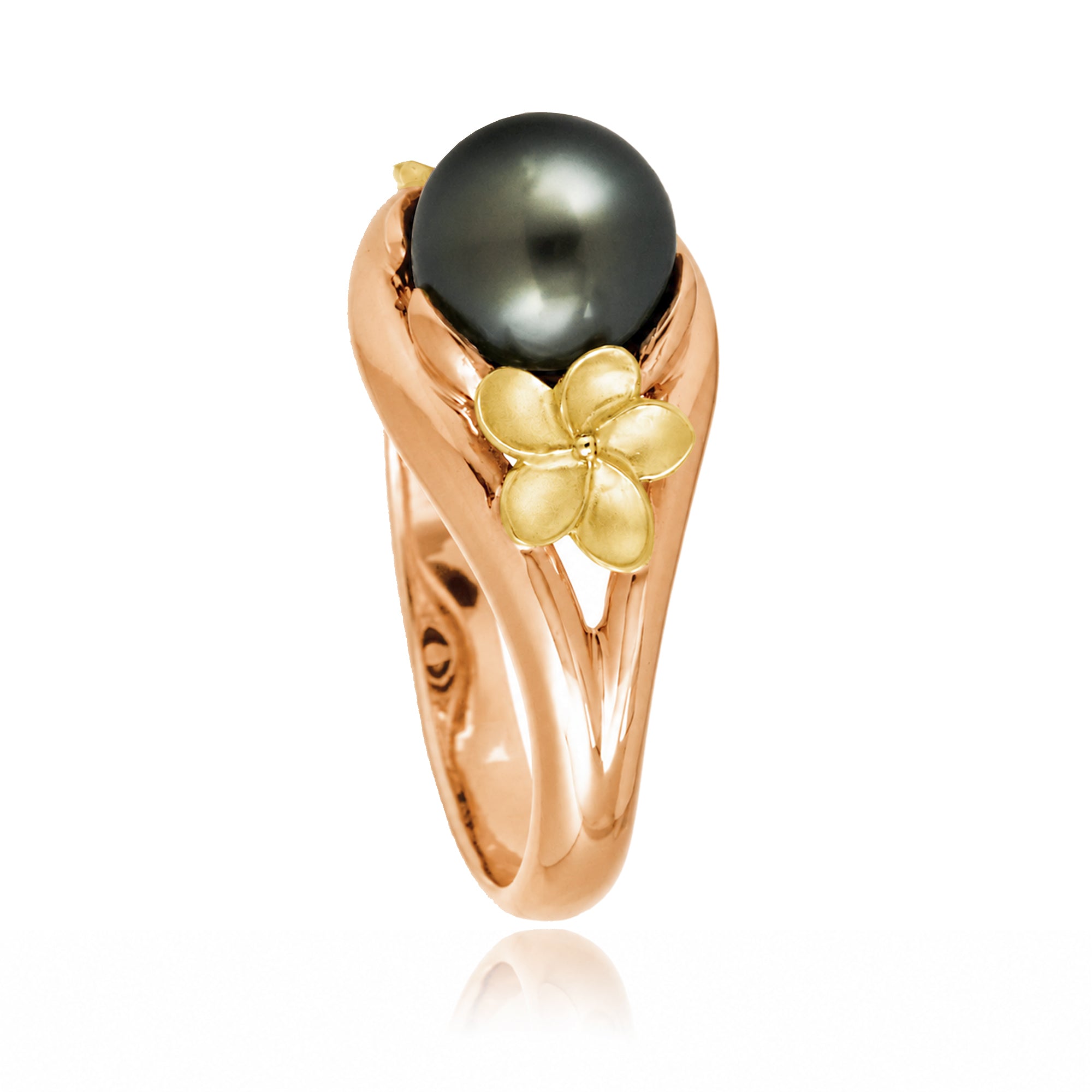 The Plumeria Pearl Embrace Ring