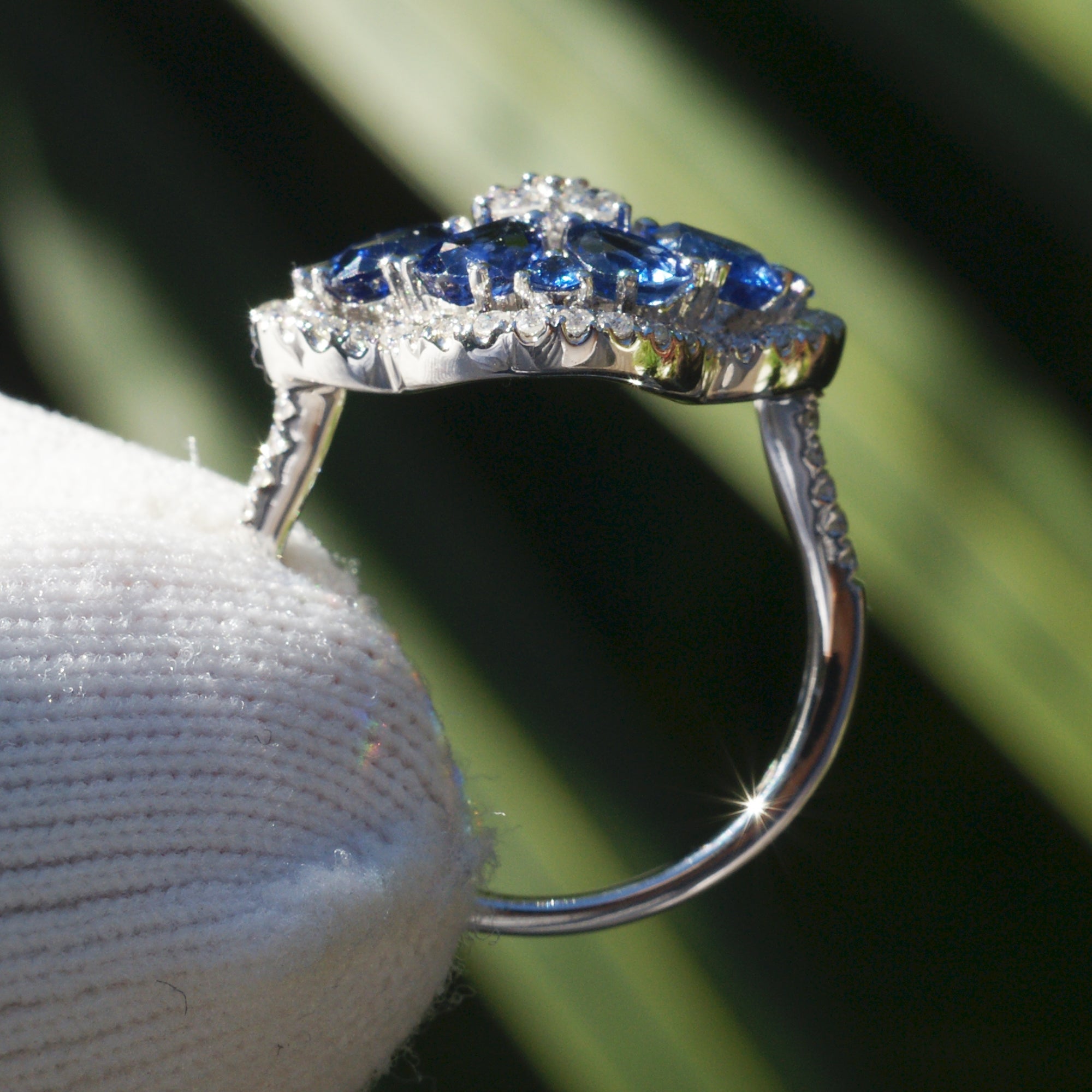 The Clarissa Blue Sapphire & Diamond Ring (3.76 ct tw.)