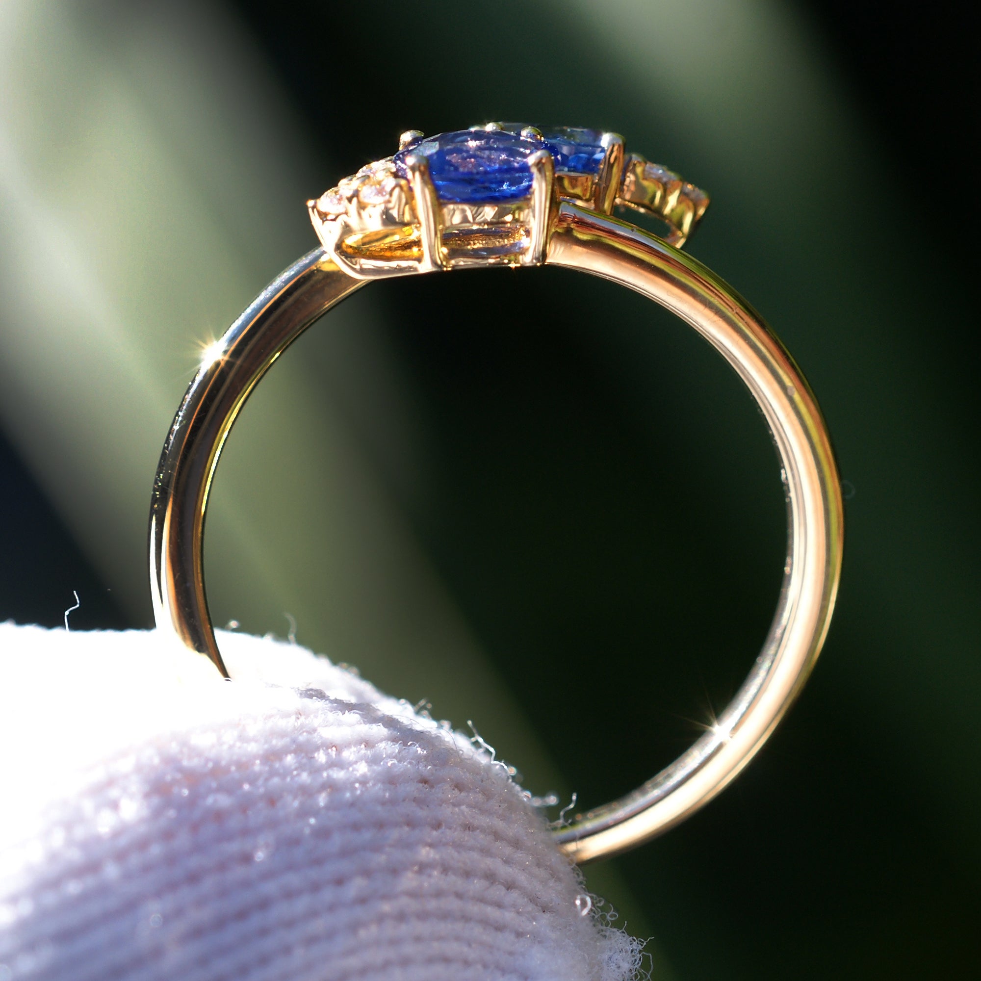 The Bypass Oval Sapphire And Diamond Ring