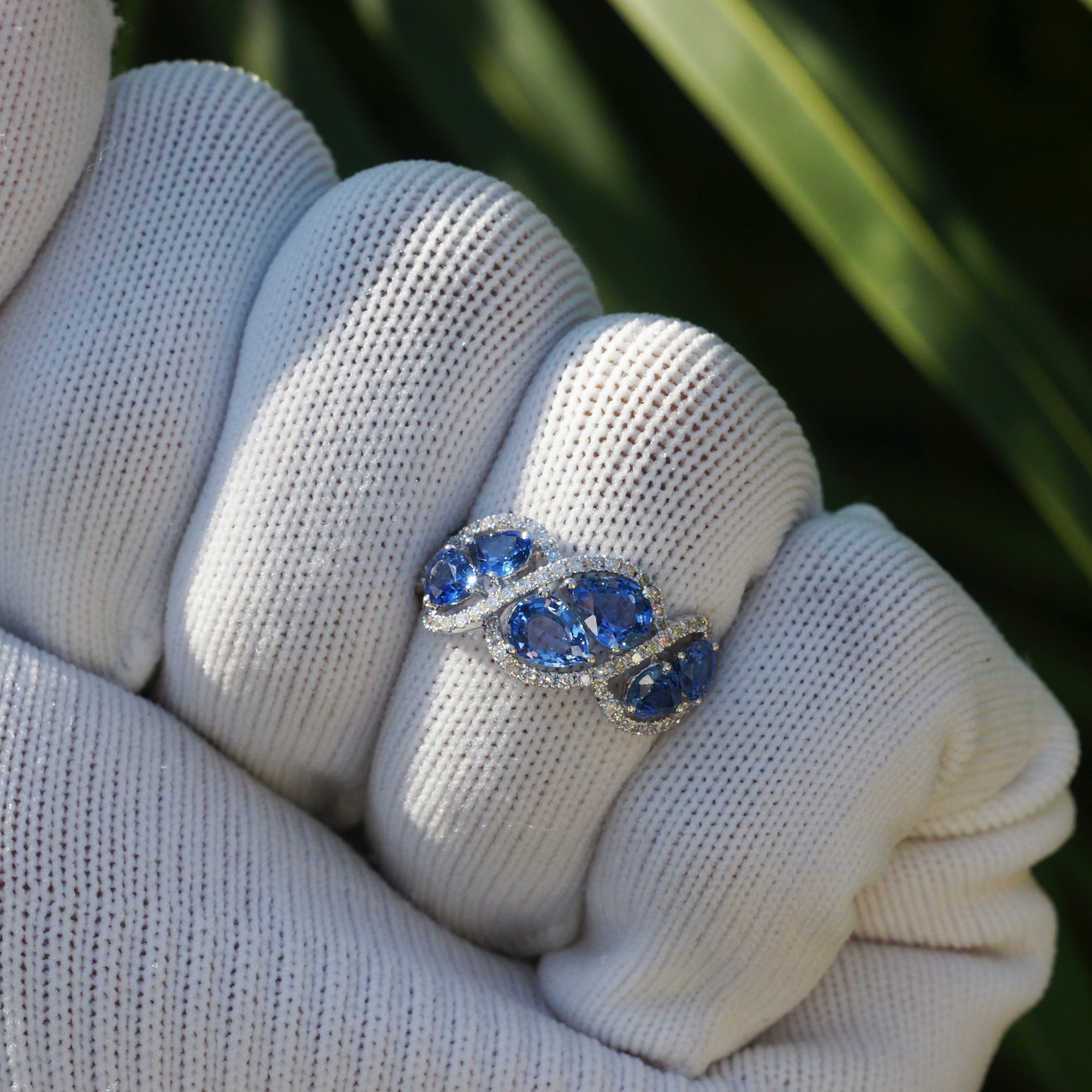 The Mathilda Pear Sapphire & Diamond Ring (3.16 ct. tw.)