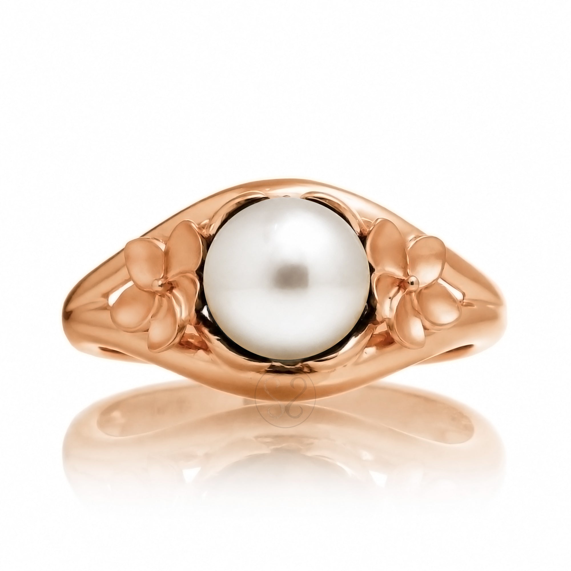 The Plumeria Pearl Embrace Ring
