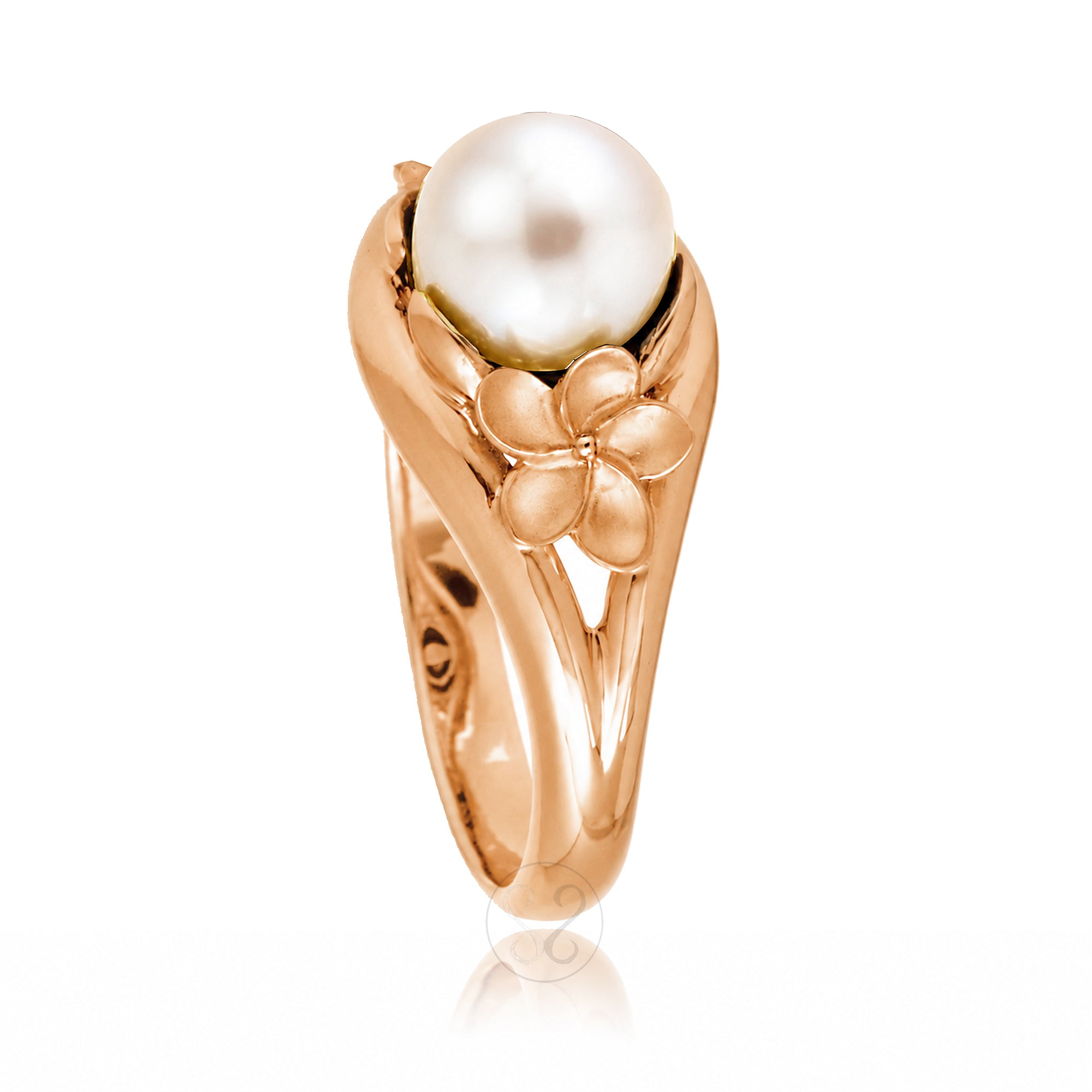 The Plumeria Pearl Embrace Ring