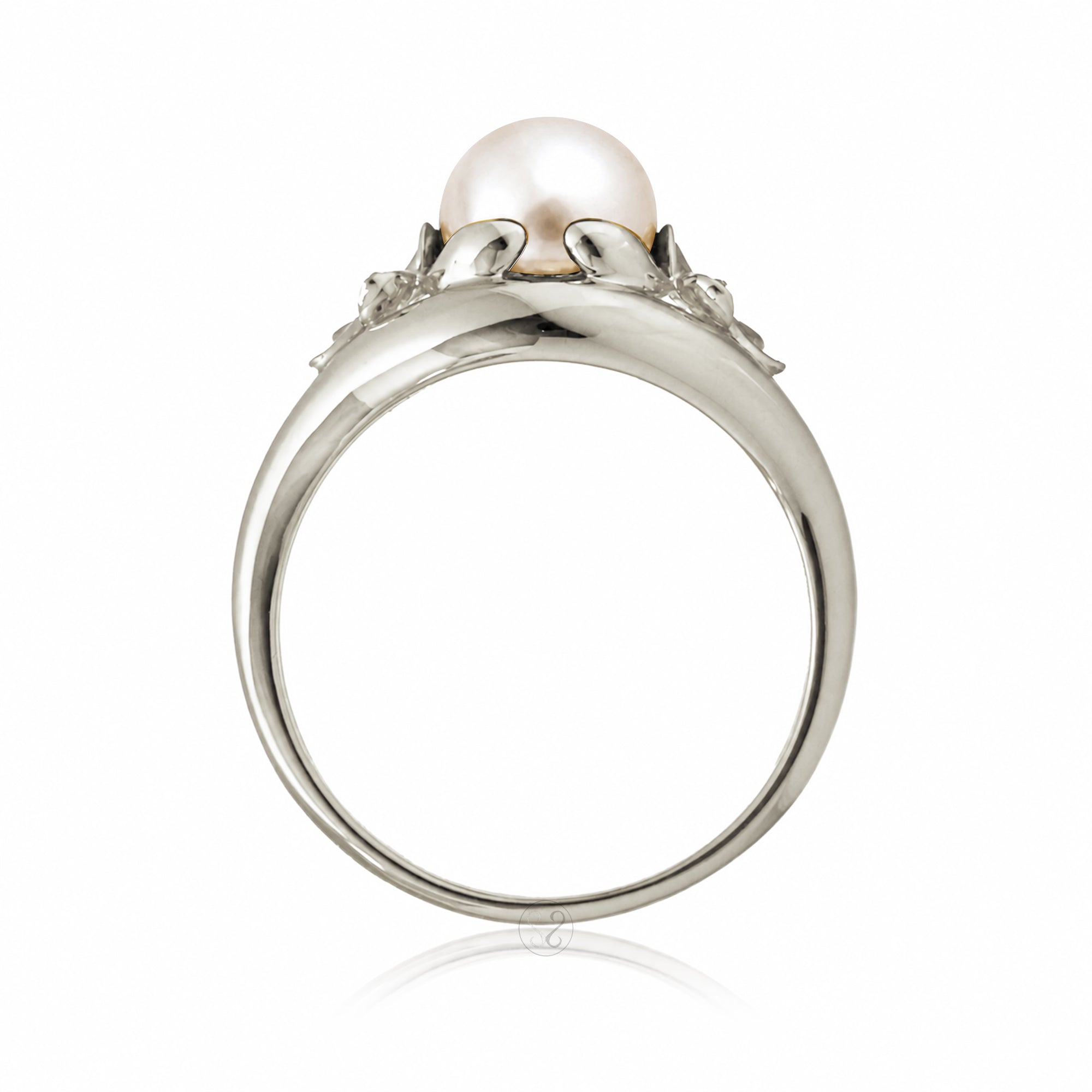 The Plumeria Pearl Embrace Ring