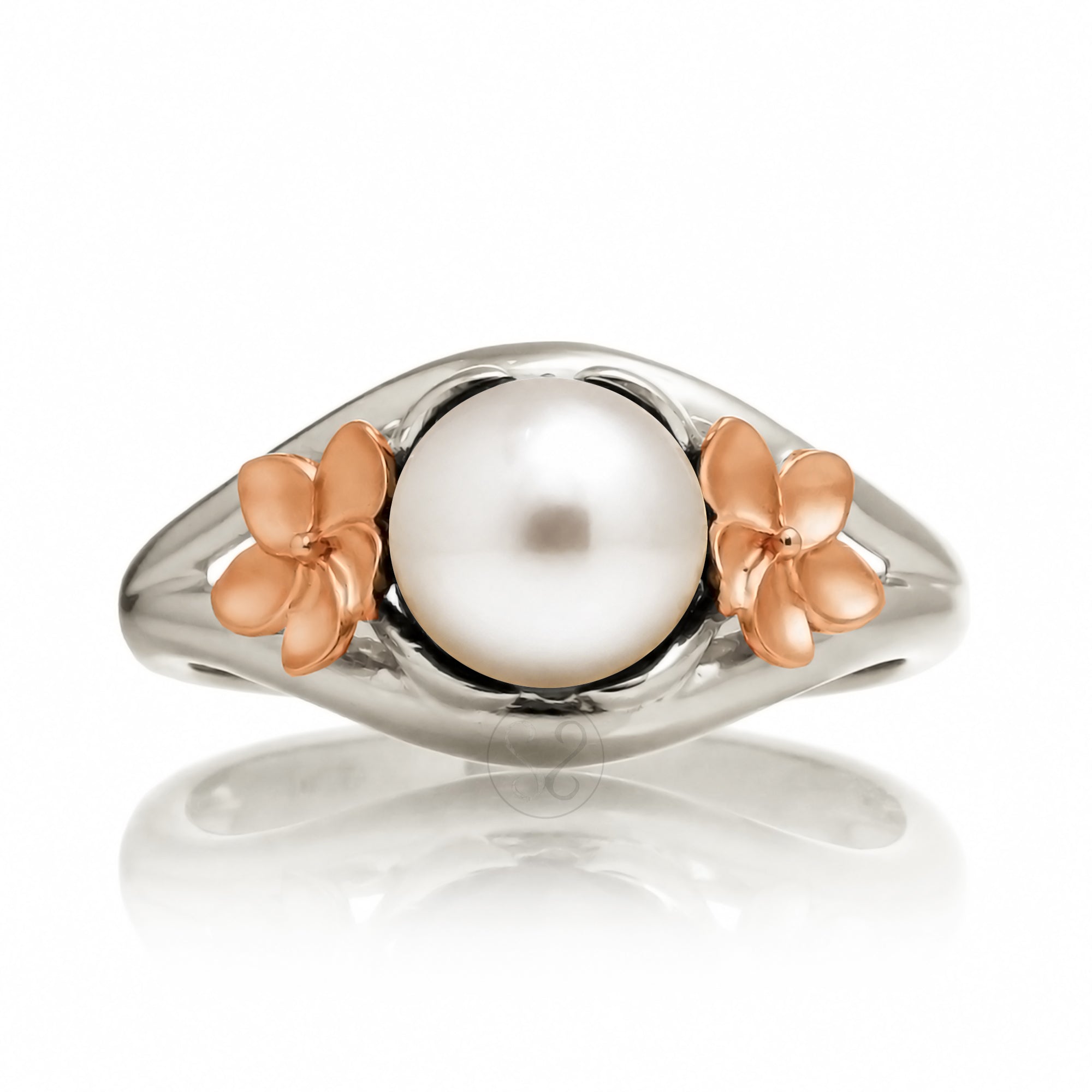 The Plumeria Pearl Embrace Ring