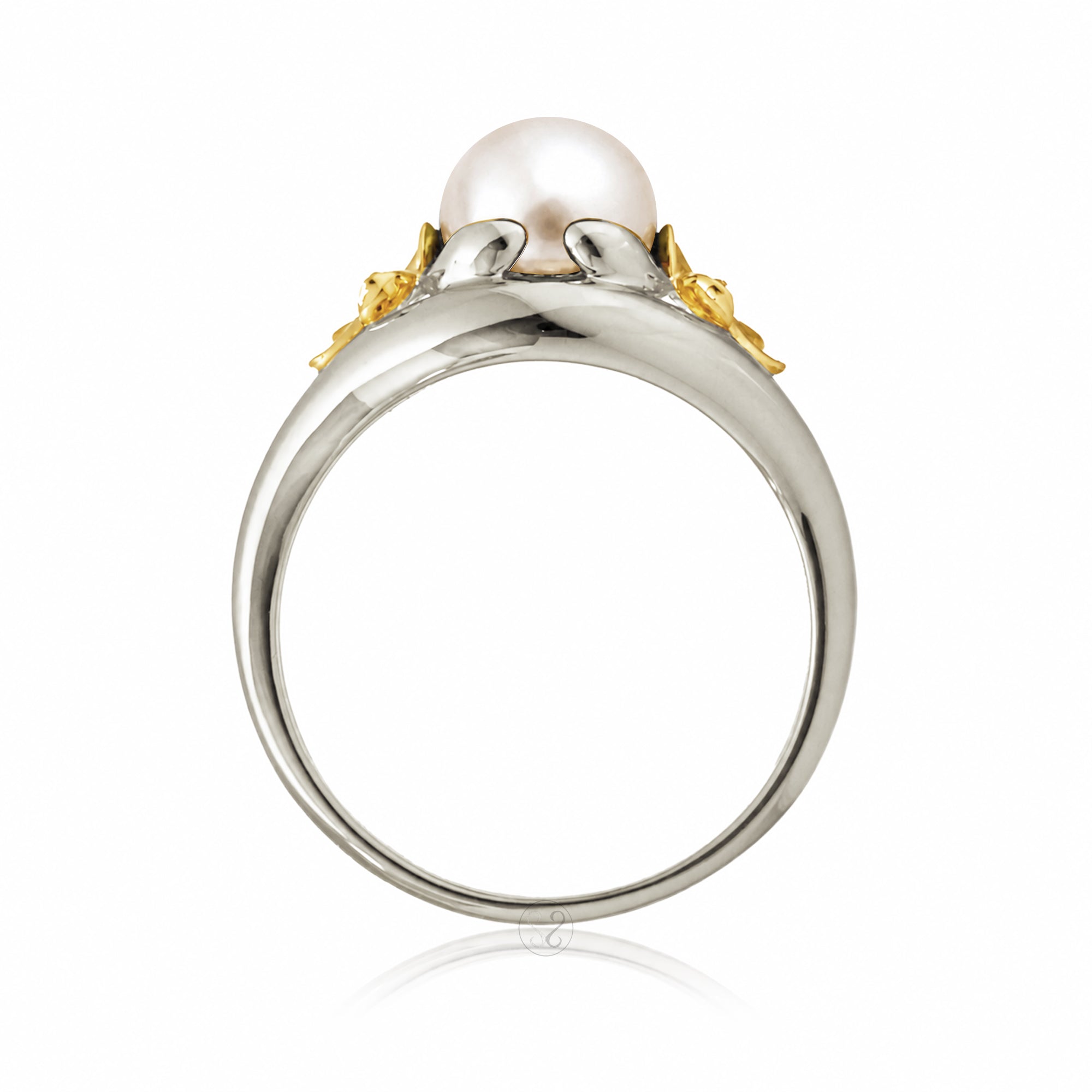 The Plumeria Pearl Embrace Ring