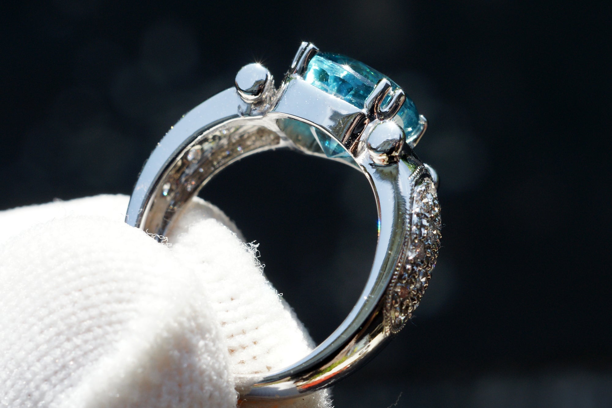 The Ester Cushion Blue Zircon (4.75 ct tw.)