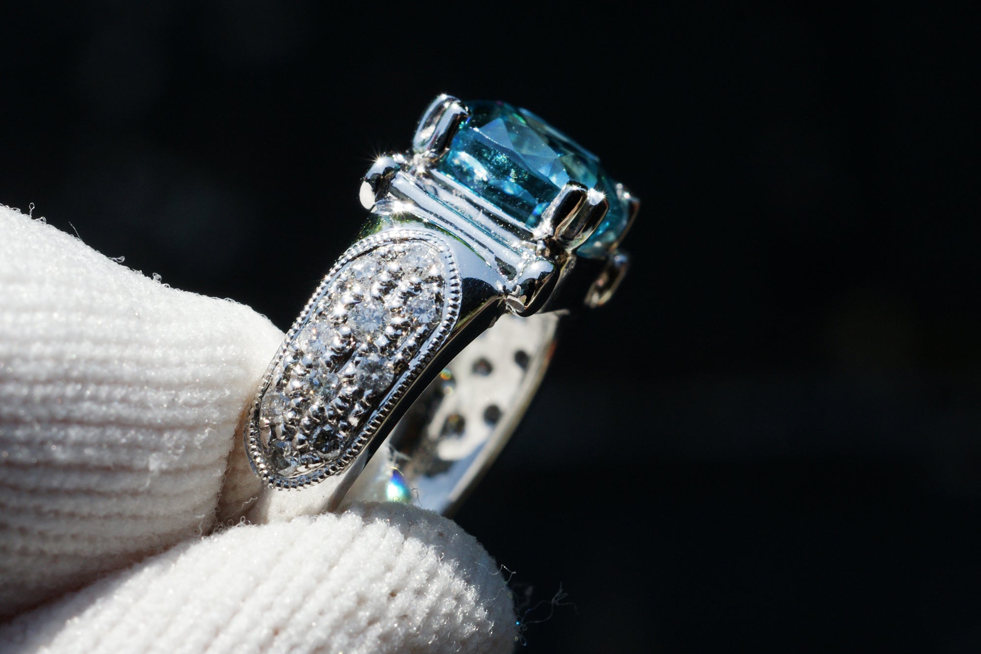 The Ester Cushion Blue Zircon (4.75 ct tw.)