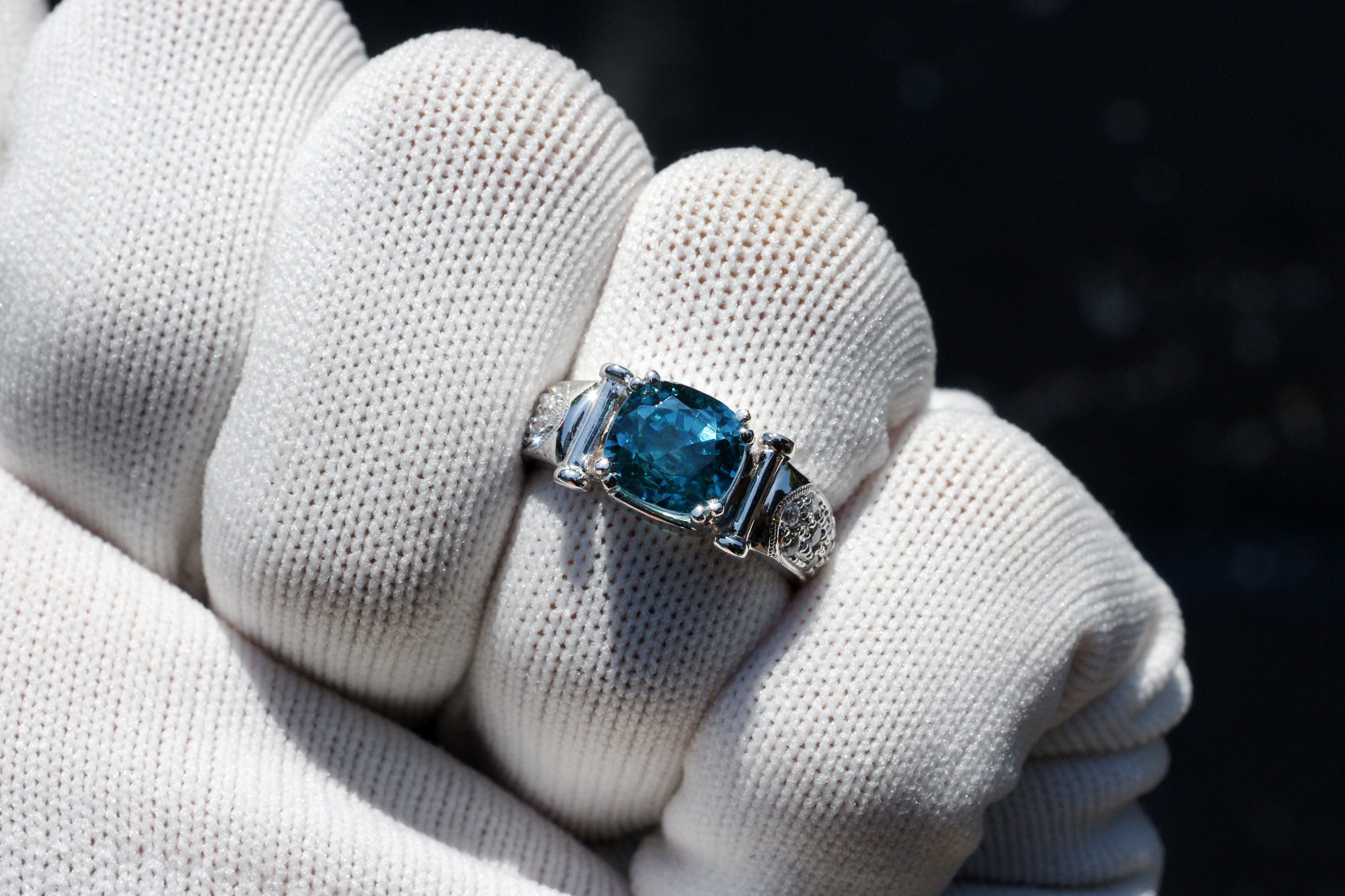 The Ester Cushion Blue Zircon (4.75 ct tw.)
