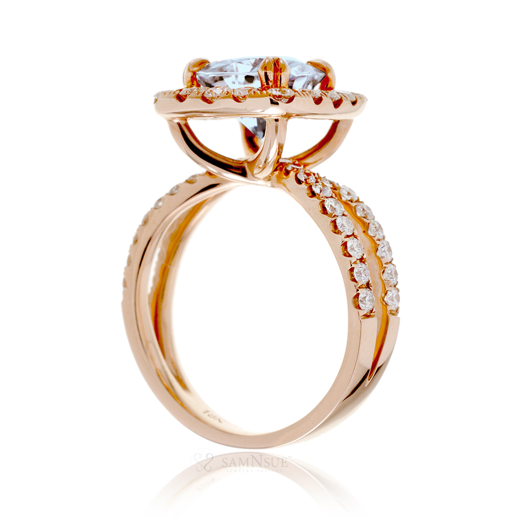 The Bonnie Cushion Aquamarine Ring