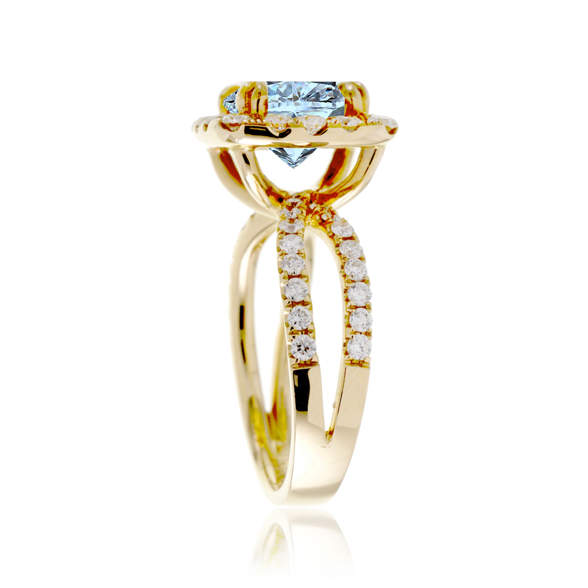 The Bonnie Cushion Aquamarine Ring