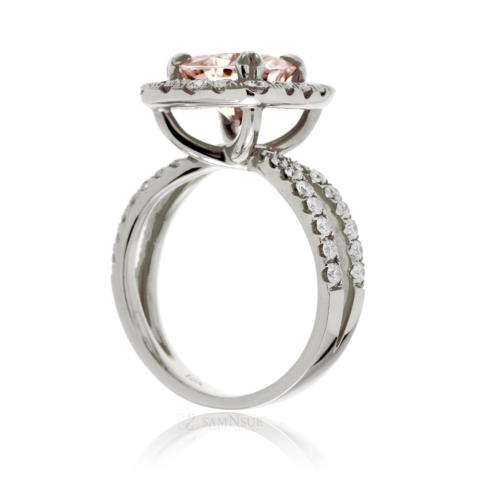 The Bonnie Cushion Morganite Ring