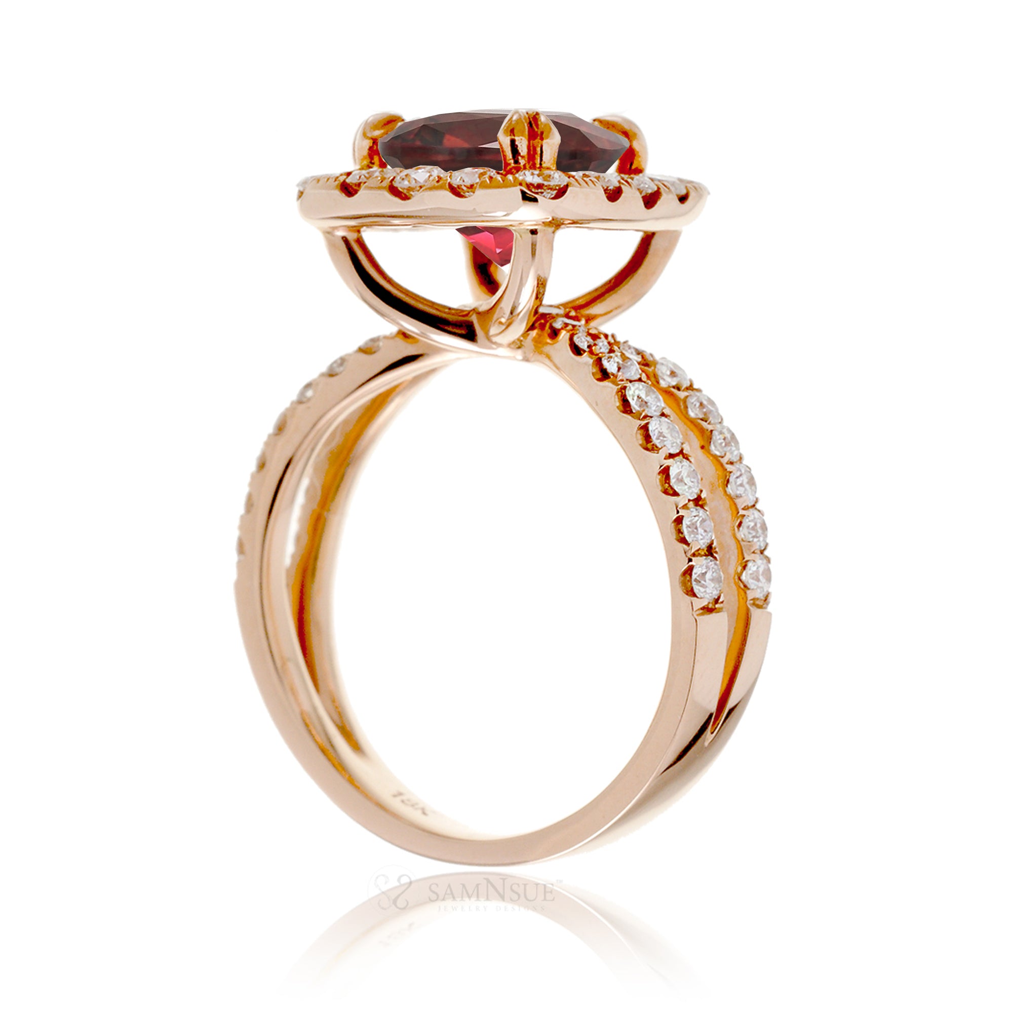 The Bonnie Cushion Cut Ruby Ring