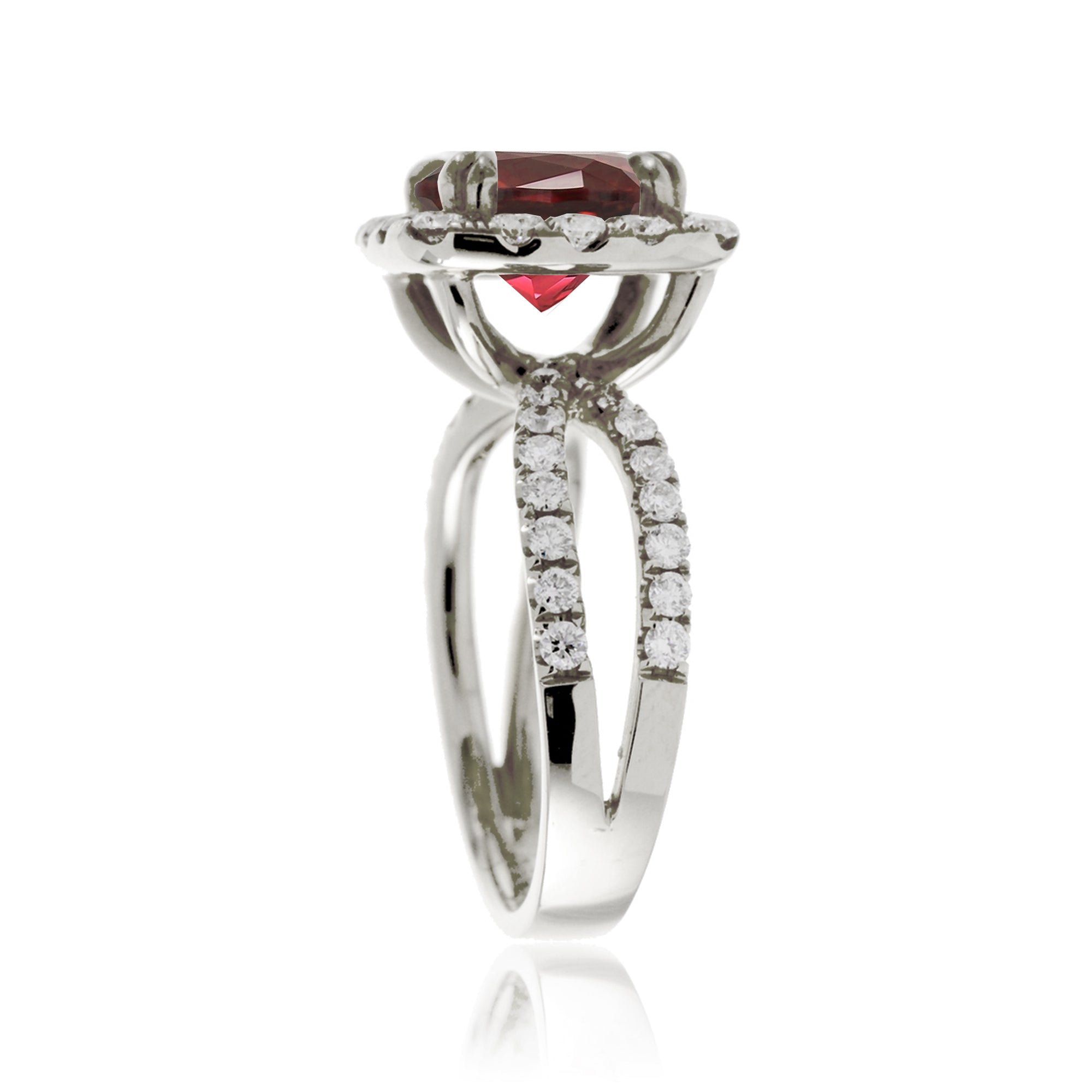 The Bonnie Cushion Cut Ruby Ring