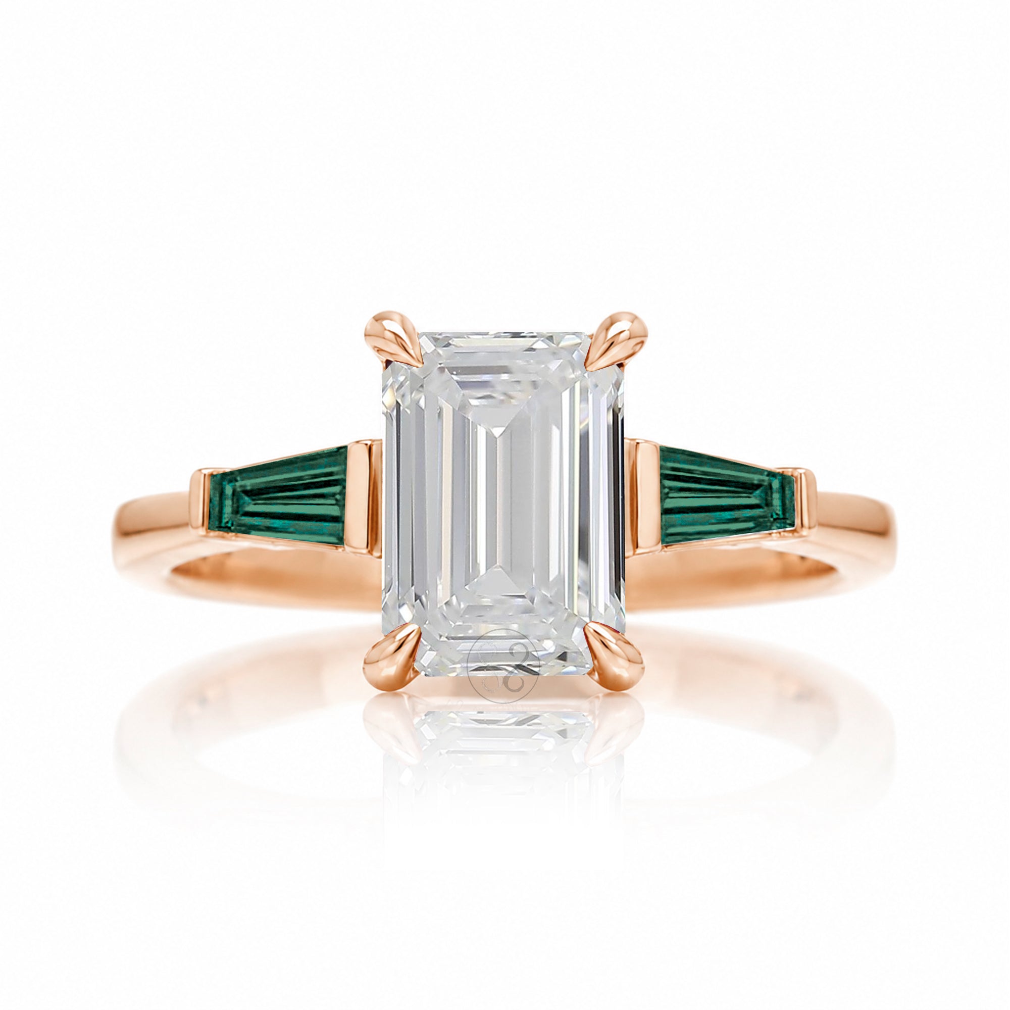 The Alice Emerald Cut Diamond Ring (Lab Grown)
