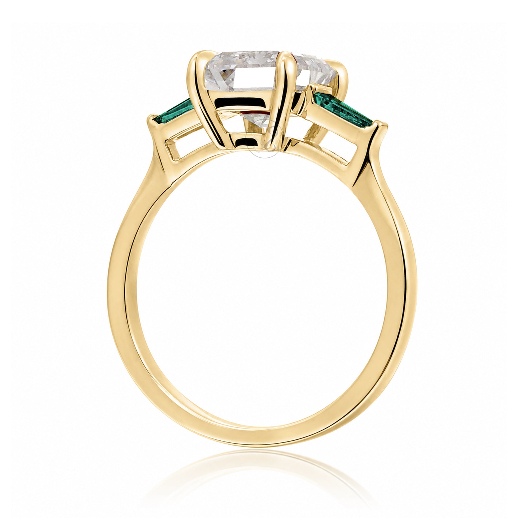 The Alice Emerald Cut Diamond Ring (Lab Grown)