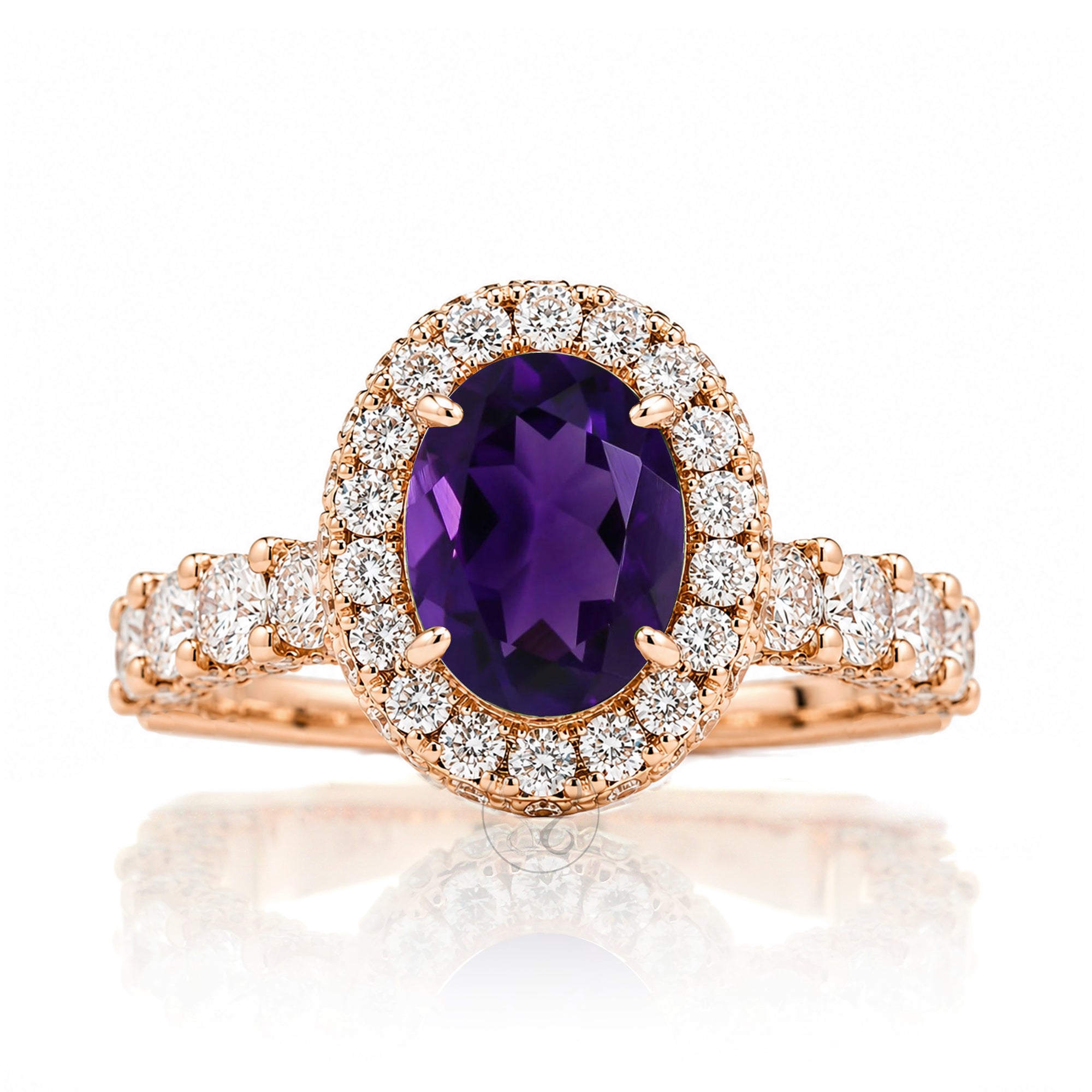 The Florence Oval Amethyst Ring