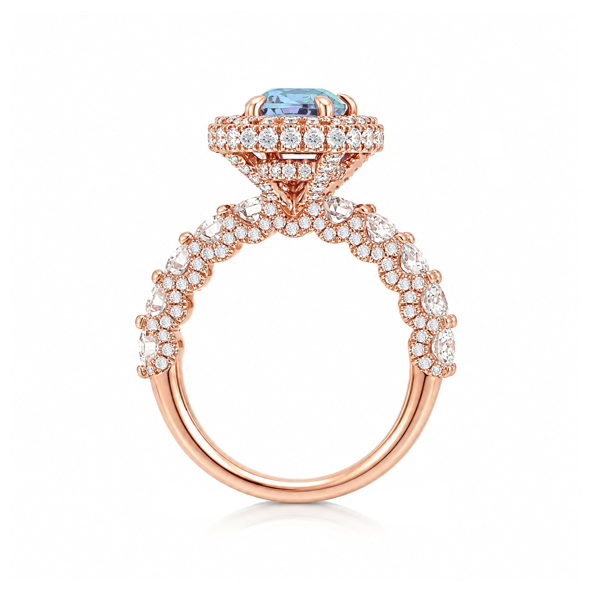 The Florence Pear Cut Aquamarine Ring