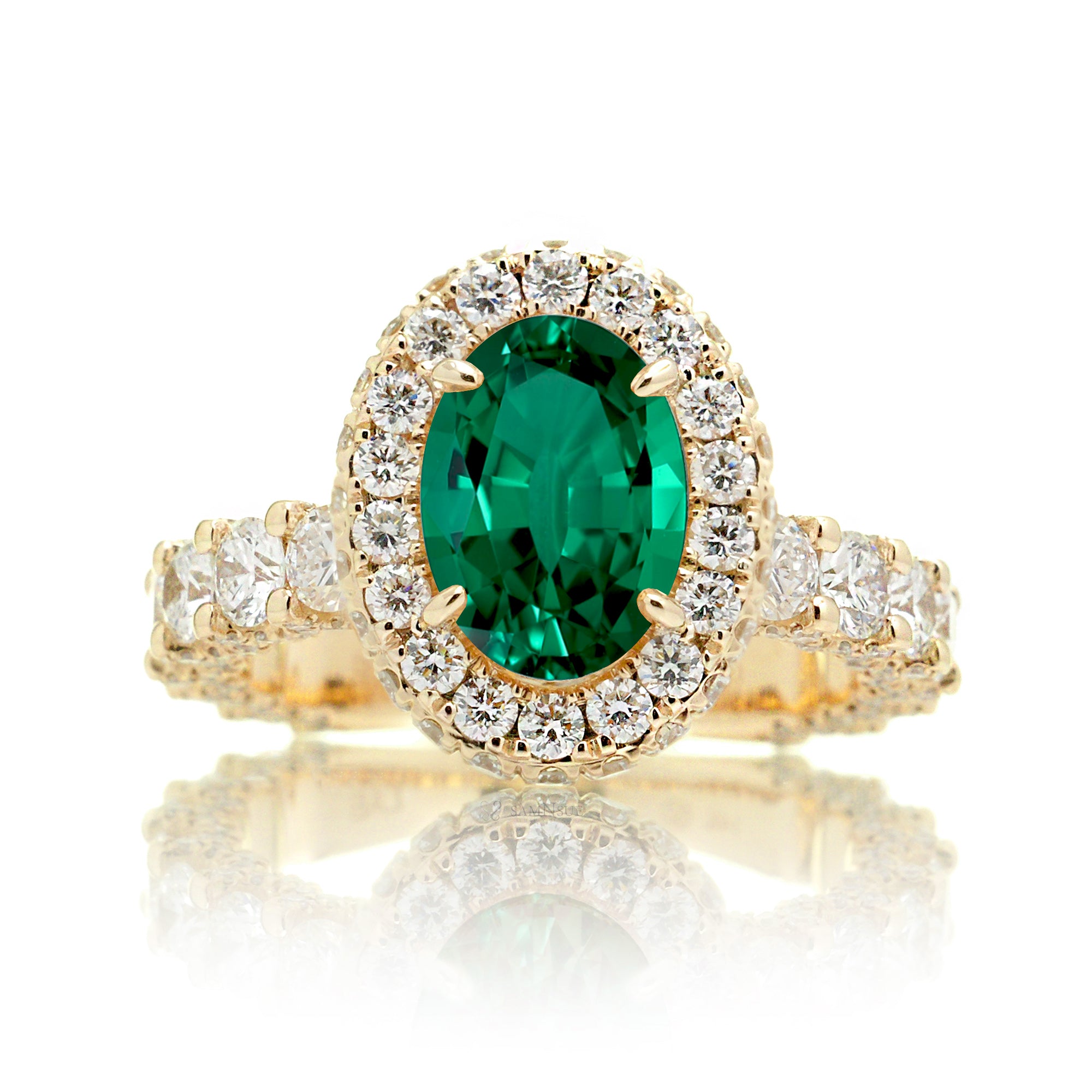 The Florence Oval Emerald Ring (Lab-Grown)