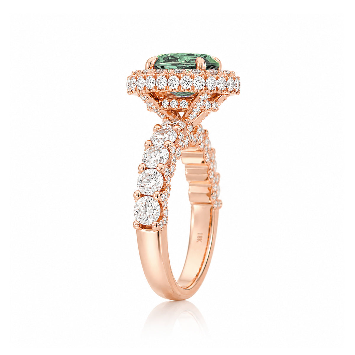 The Florence Oval Green Sapphire Ring